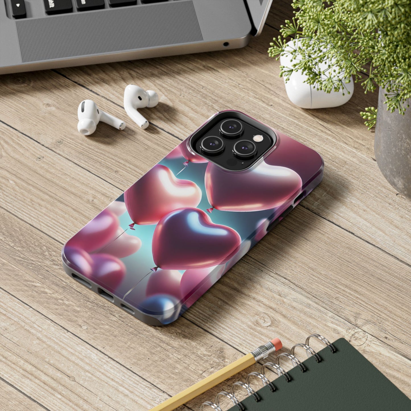 Balloons from the heart- Valentines day iPhone case-aesthetic & stylish design