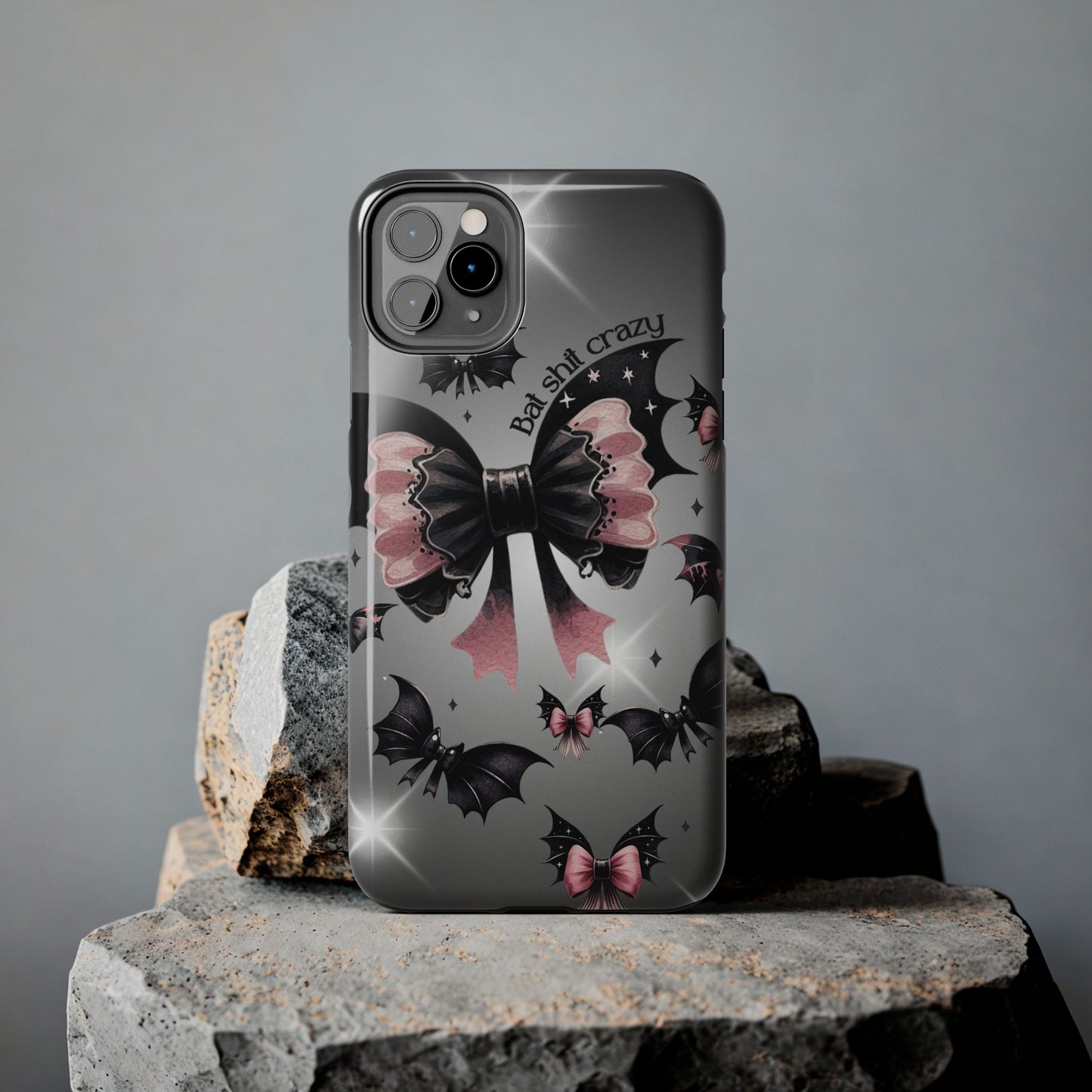 Bat Shit Crazy- Halloween themed Phone case- iPhone compatible Models 11-16