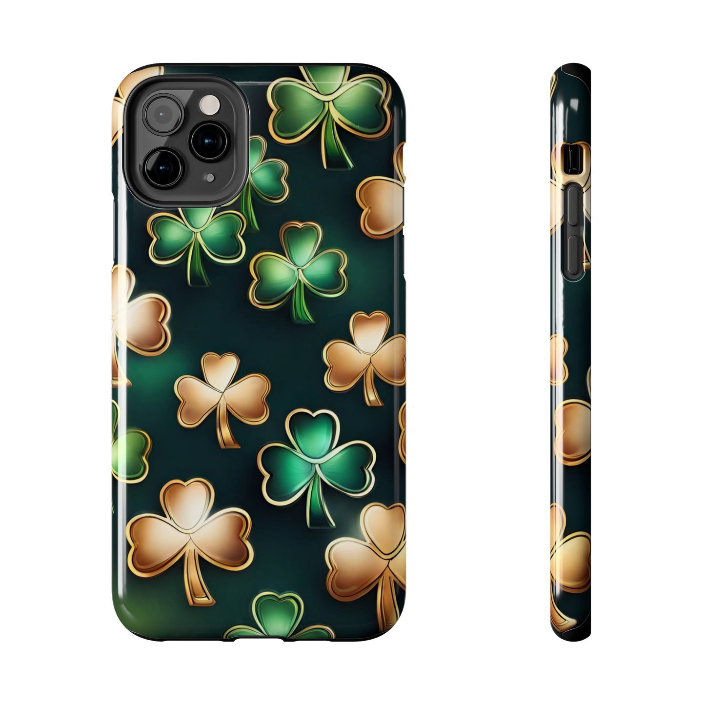 Green & Gold Shamrocks iPhone Case | Sole Artist Studio