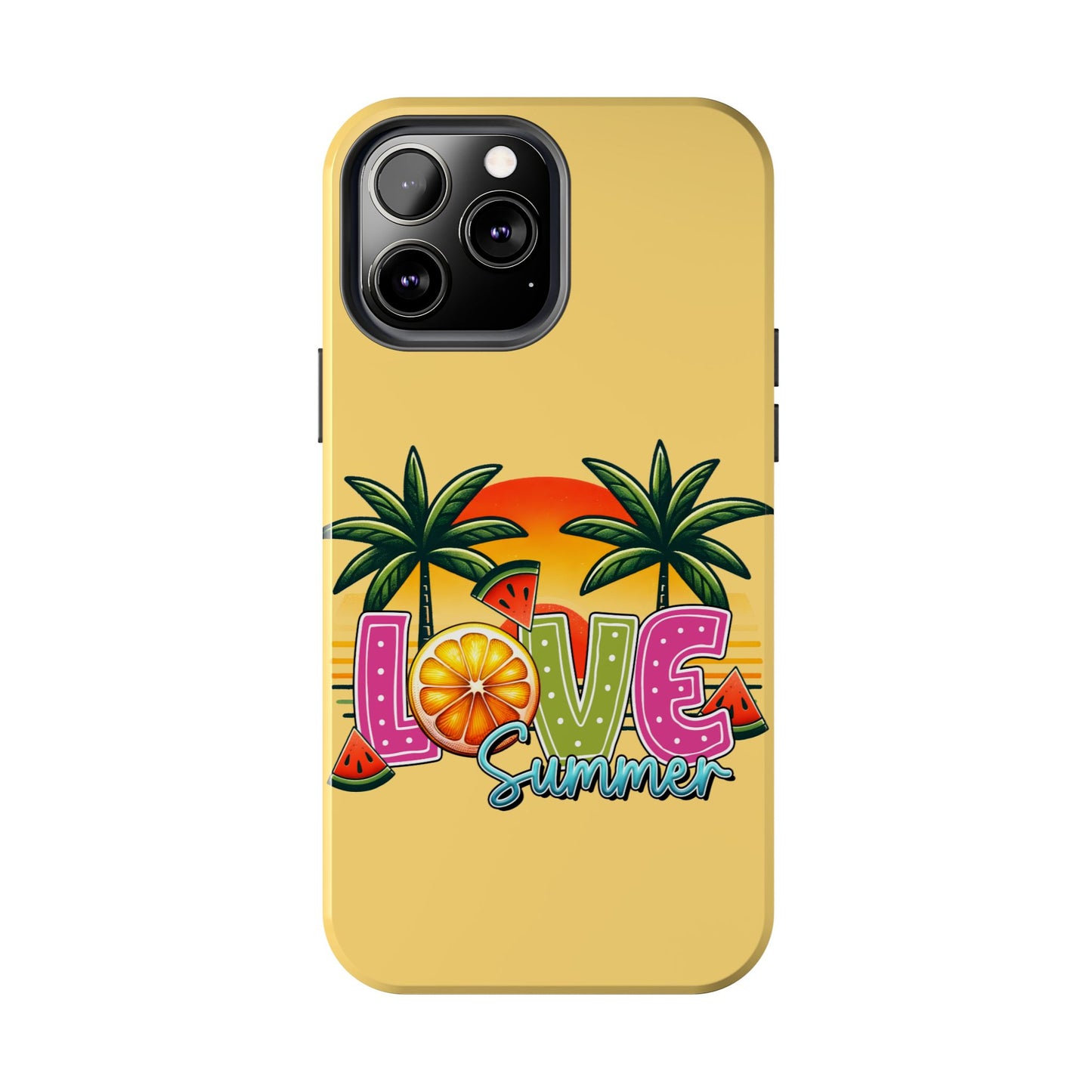 Yellow LOVE Summer Aesthetic iPhone Case | Sole Artist Studio