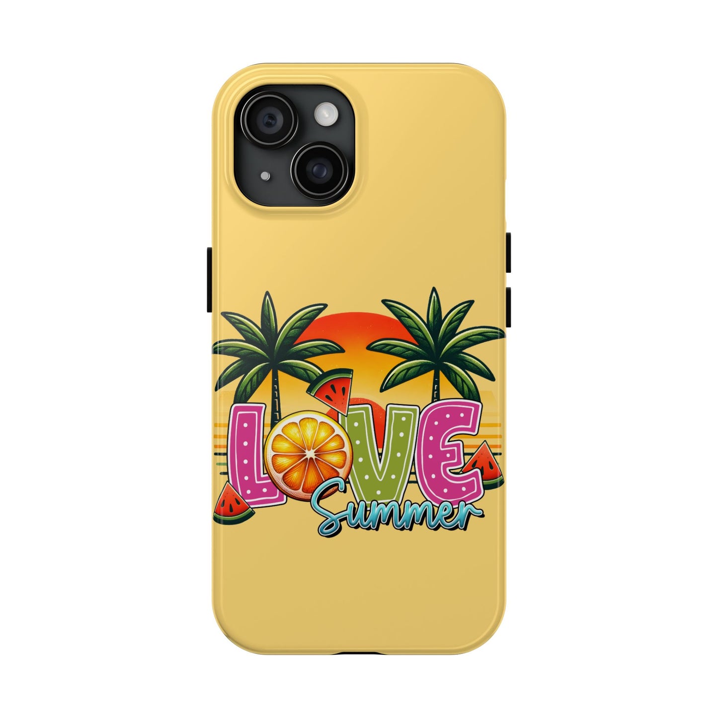 Yellow LOVE Summer Aesthetic iPhone Case | Sole Artist Studio