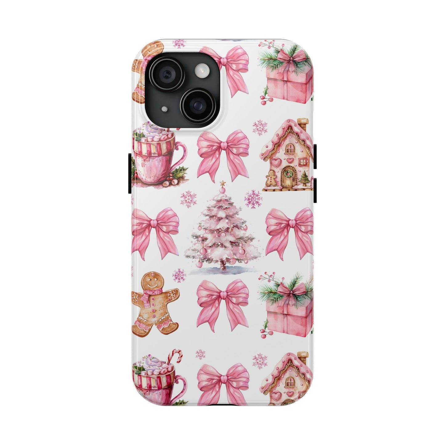 Vintage Pink Christmas Bow iPhone Case | Sole Artist Studio