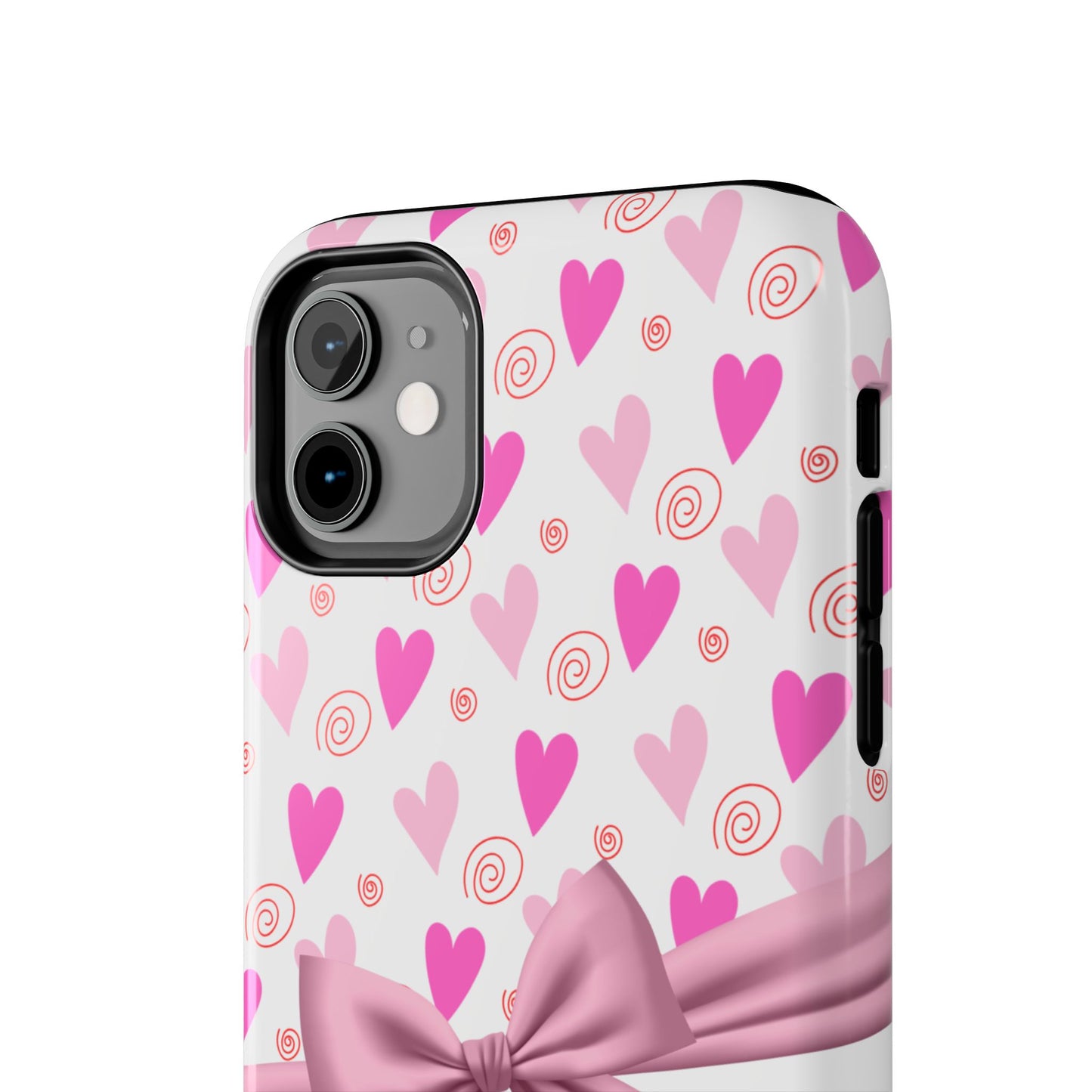 Hearts & Bow Valentines day iPhone case- Romantic & stylish design
