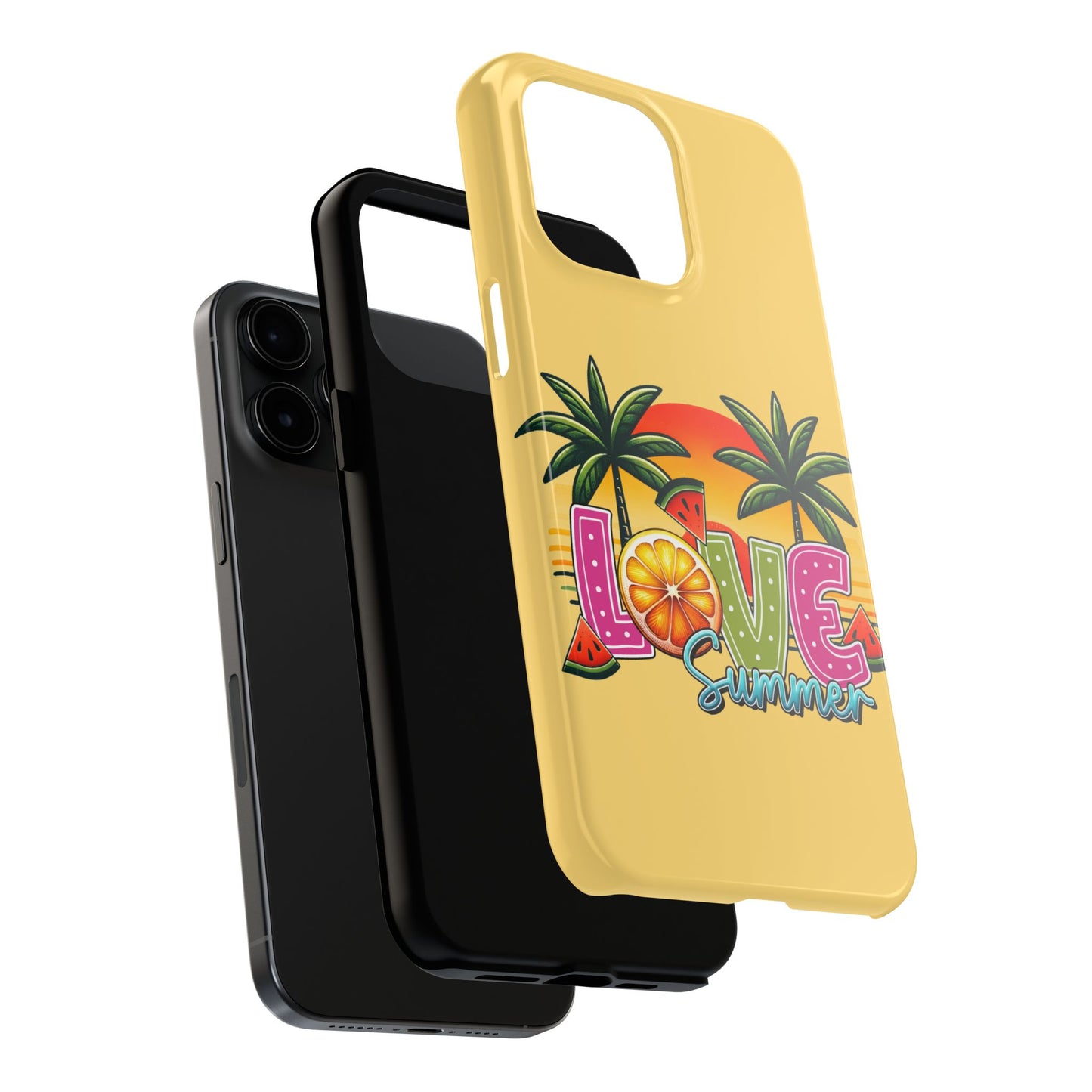 Yellow LOVE Summer Aesthetic iPhone Case | Sole Artist Studio