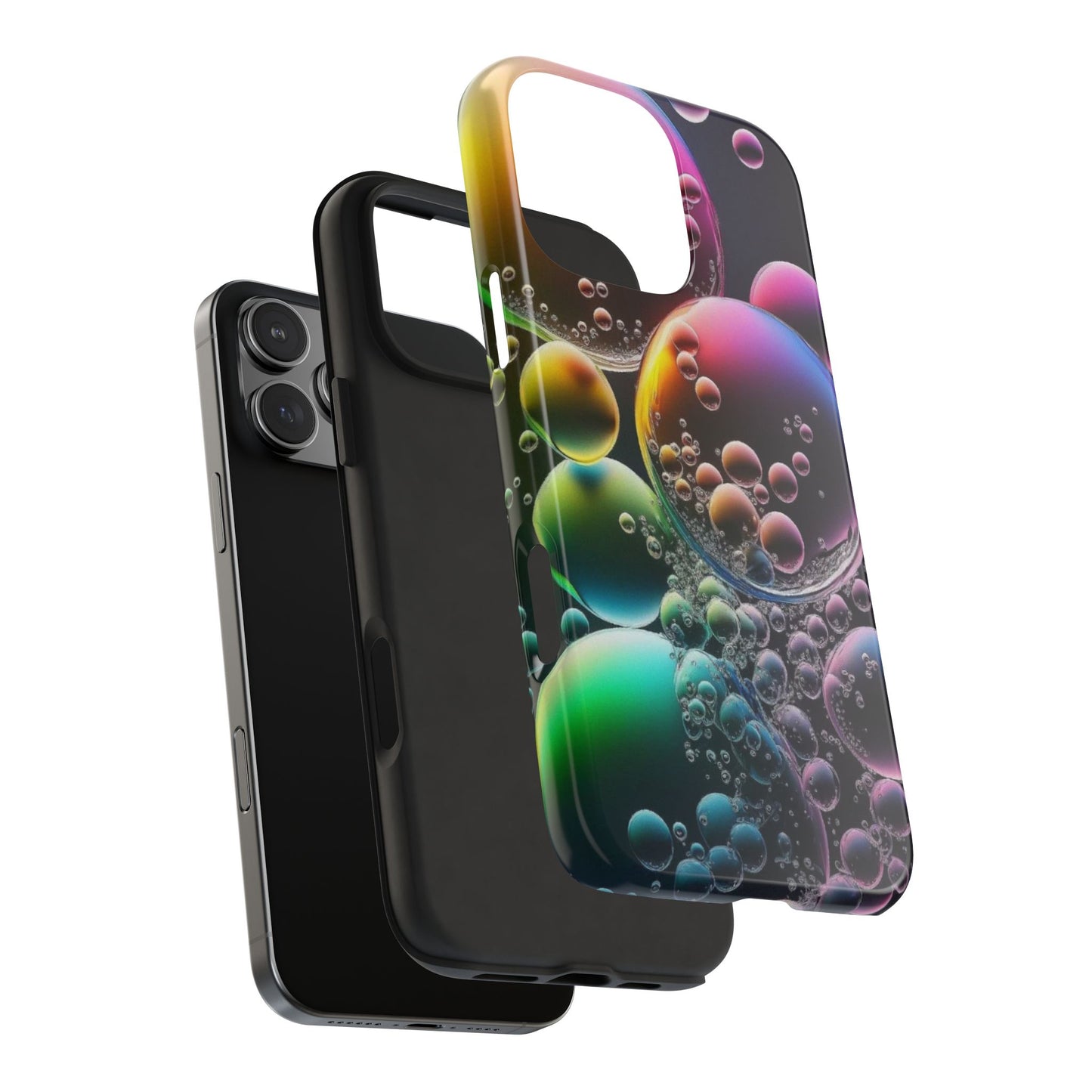 Vibrant Rainbow Bubbles Abstract iPhone Case | Sole Artist Studio