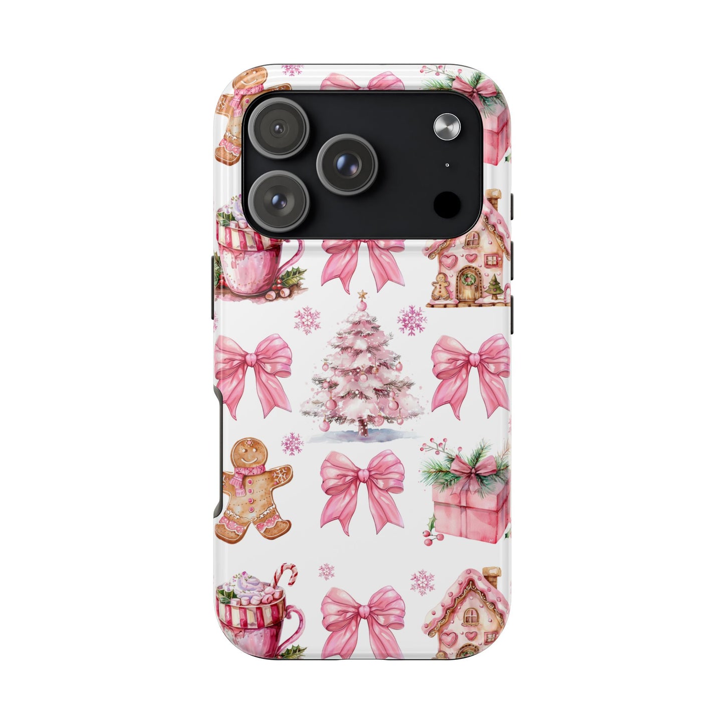Vintage Pink Christmas Bow iPhone Case | Sole Artist Studio