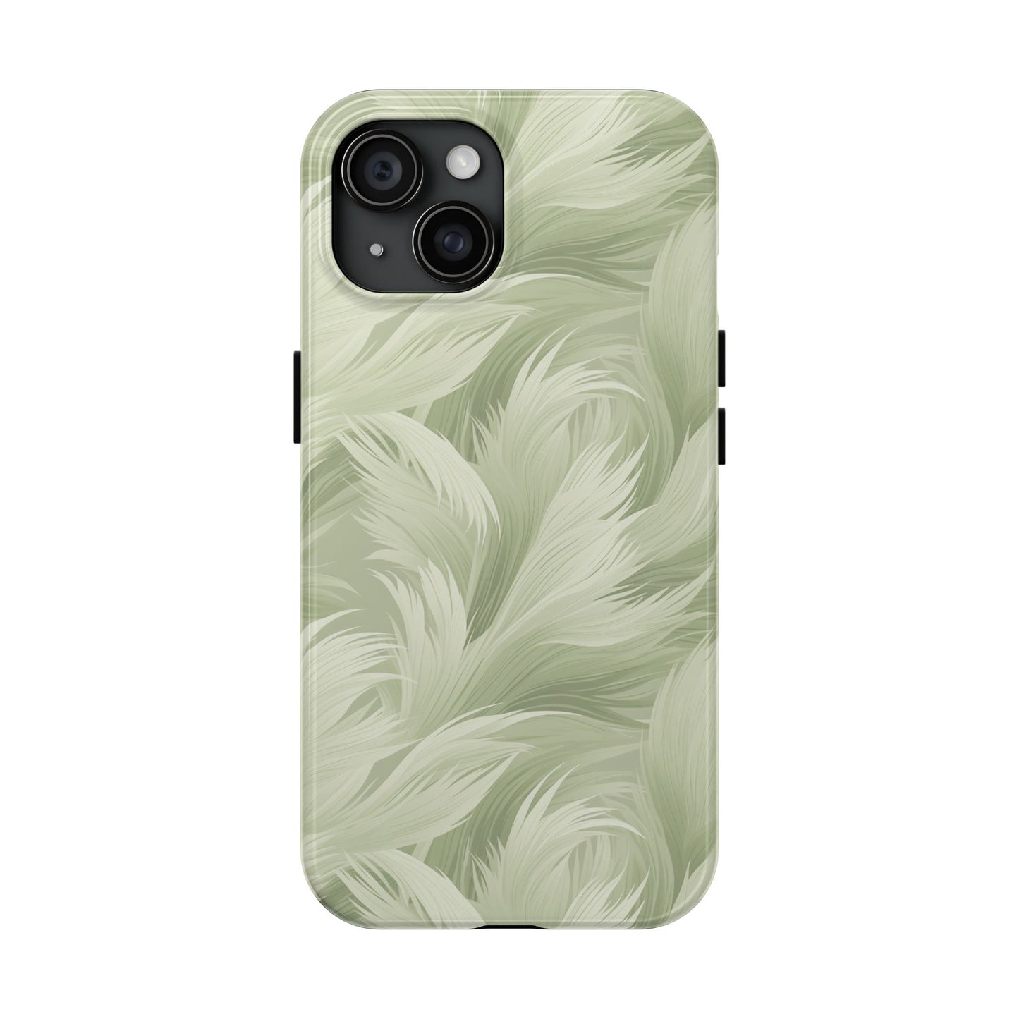 Feathered Sage Green Abstract iPhone Case | Sole Artist Studio