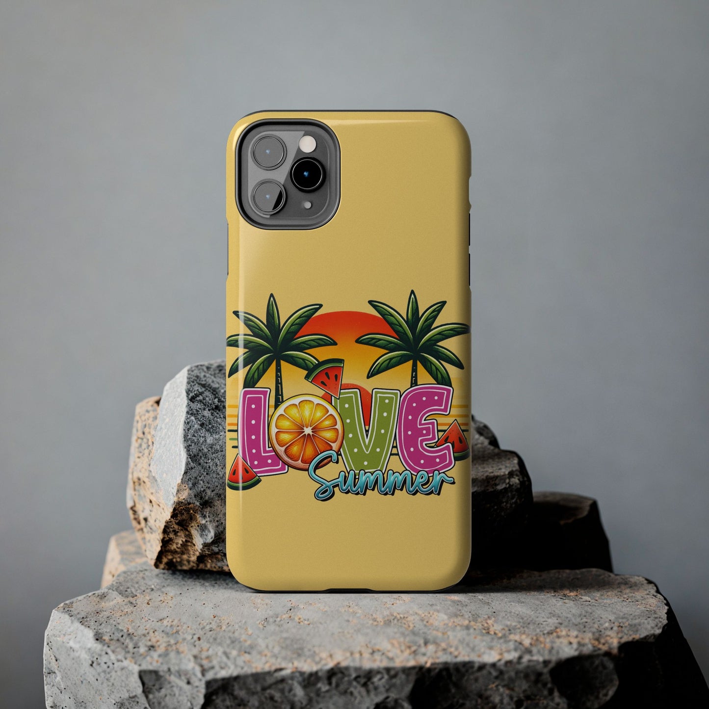 Yellow LOVE Summer Aesthetic iPhone Case | Sole Artist Studio