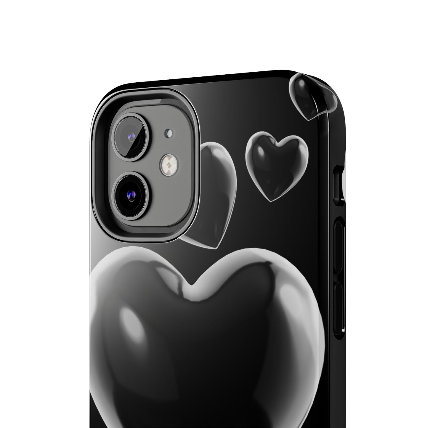 Black & White heart/ Tough IPhone Case