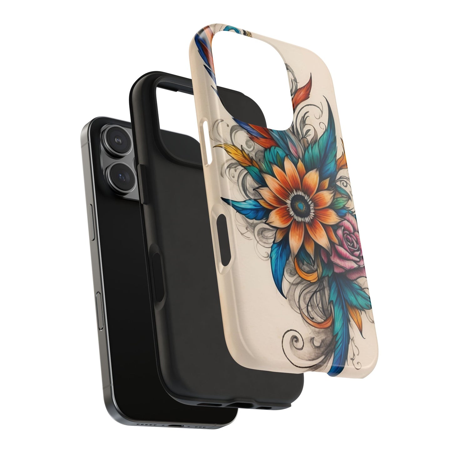 Tattoo Style Floral iPhone Case | Sole Artist Studio