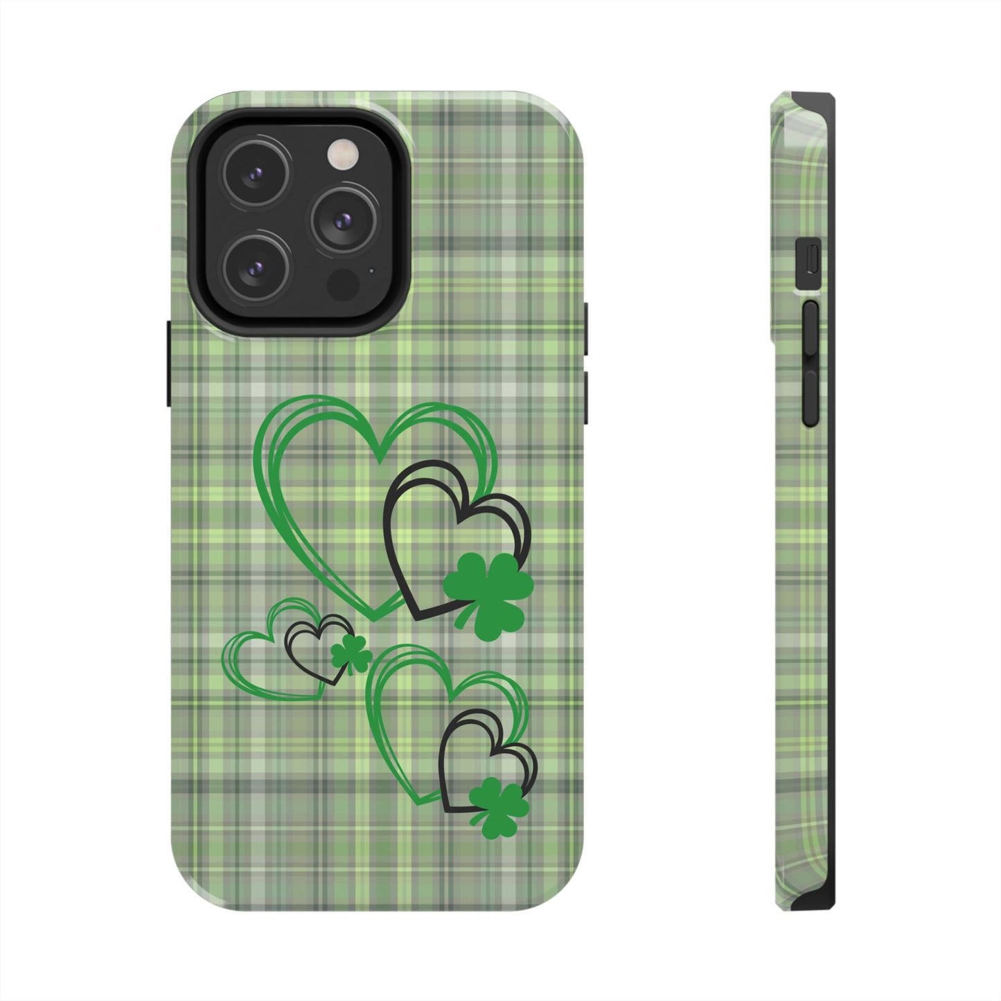 Plaid Hearts & Shamrock St. Patrick’s Day iPhone Case | Sole Artist Studio