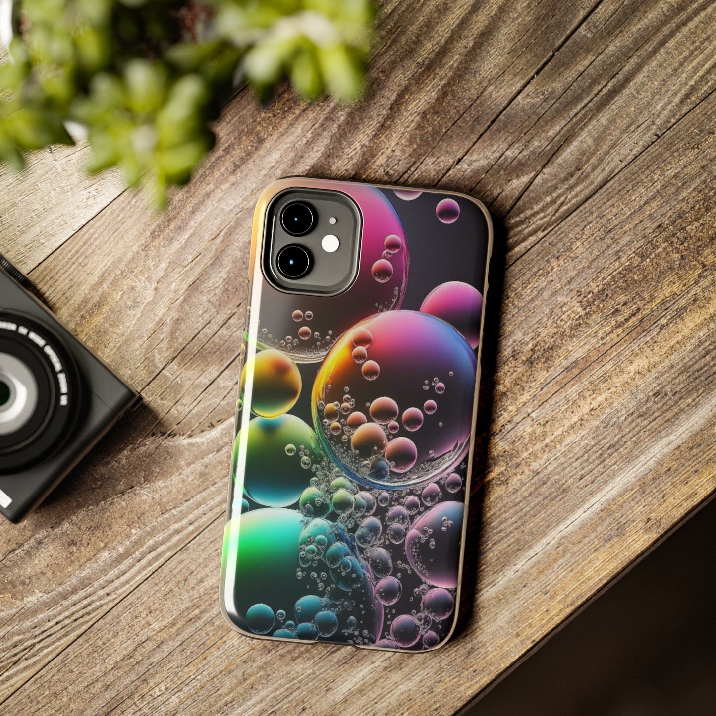Vibrant Rainbow Bubbles Abstract iPhone Case | Sole Artist Studio