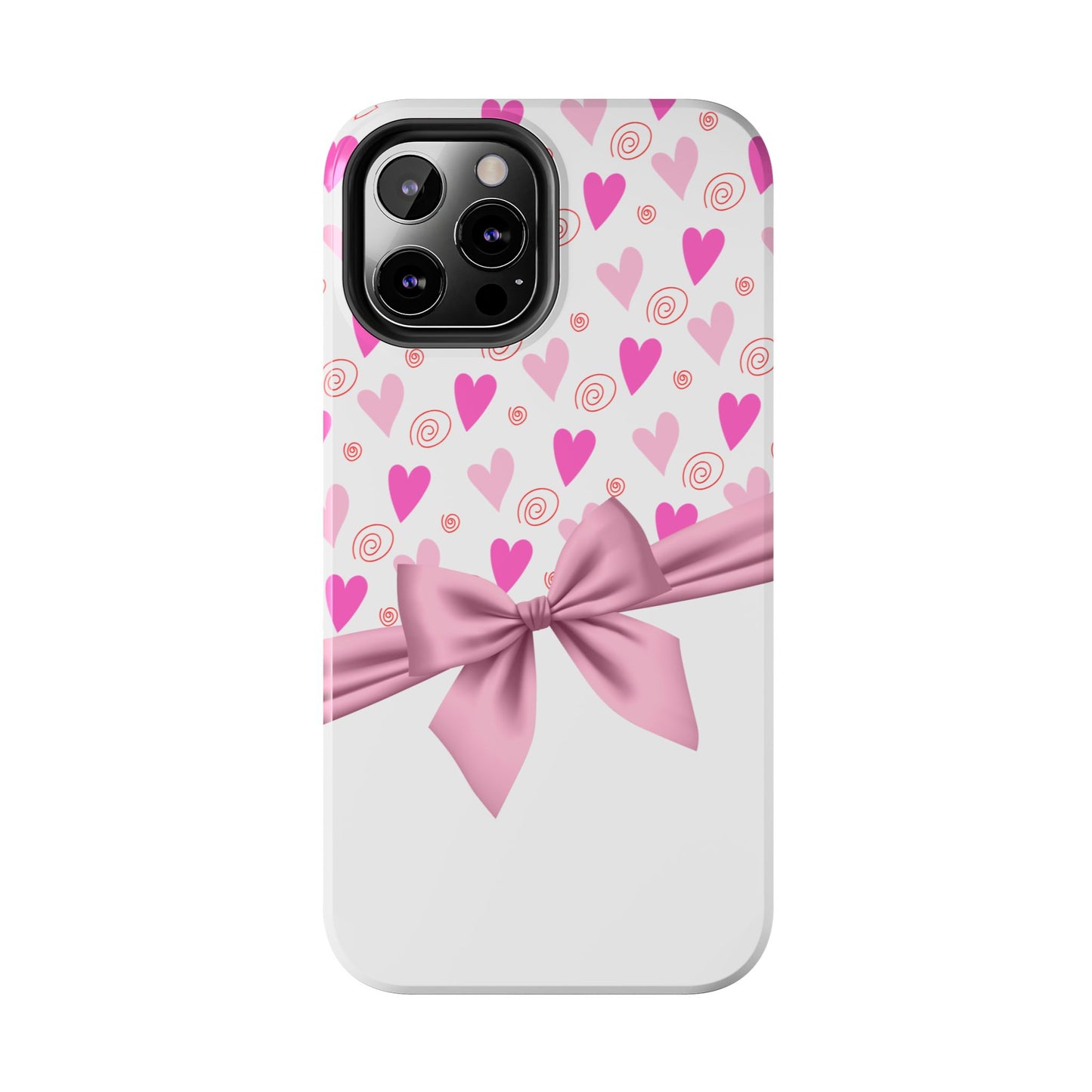 Hearts & Bow Valentines day iPhone case- Romantic & stylish design