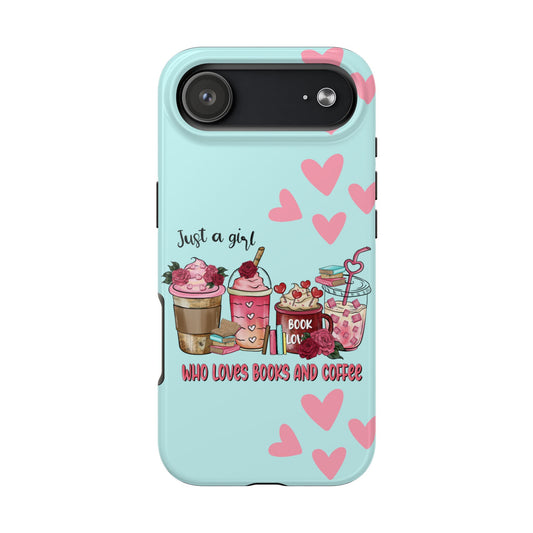 Just a Girl Who Loves Books & Coffee iPhone Case | Sole Artist Studio