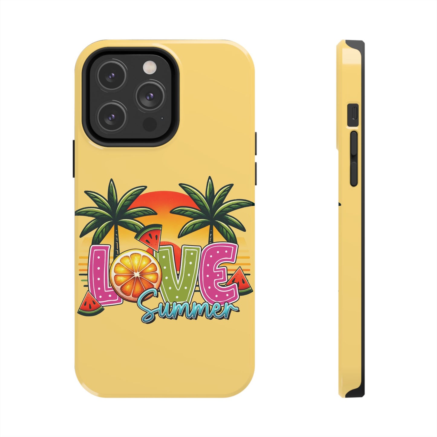 Yellow LOVE Summer Aesthetic iPhone Case | Sole Artist Studio