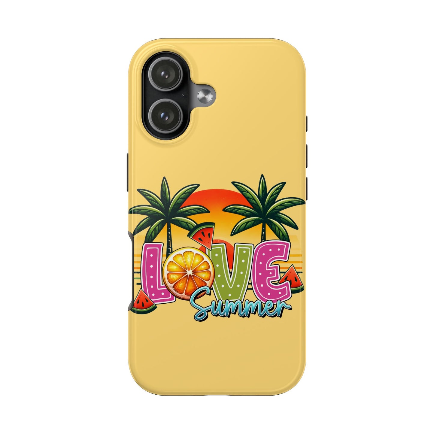 Yellow LOVE Summer Aesthetic iPhone Case | Sole Artist Studio