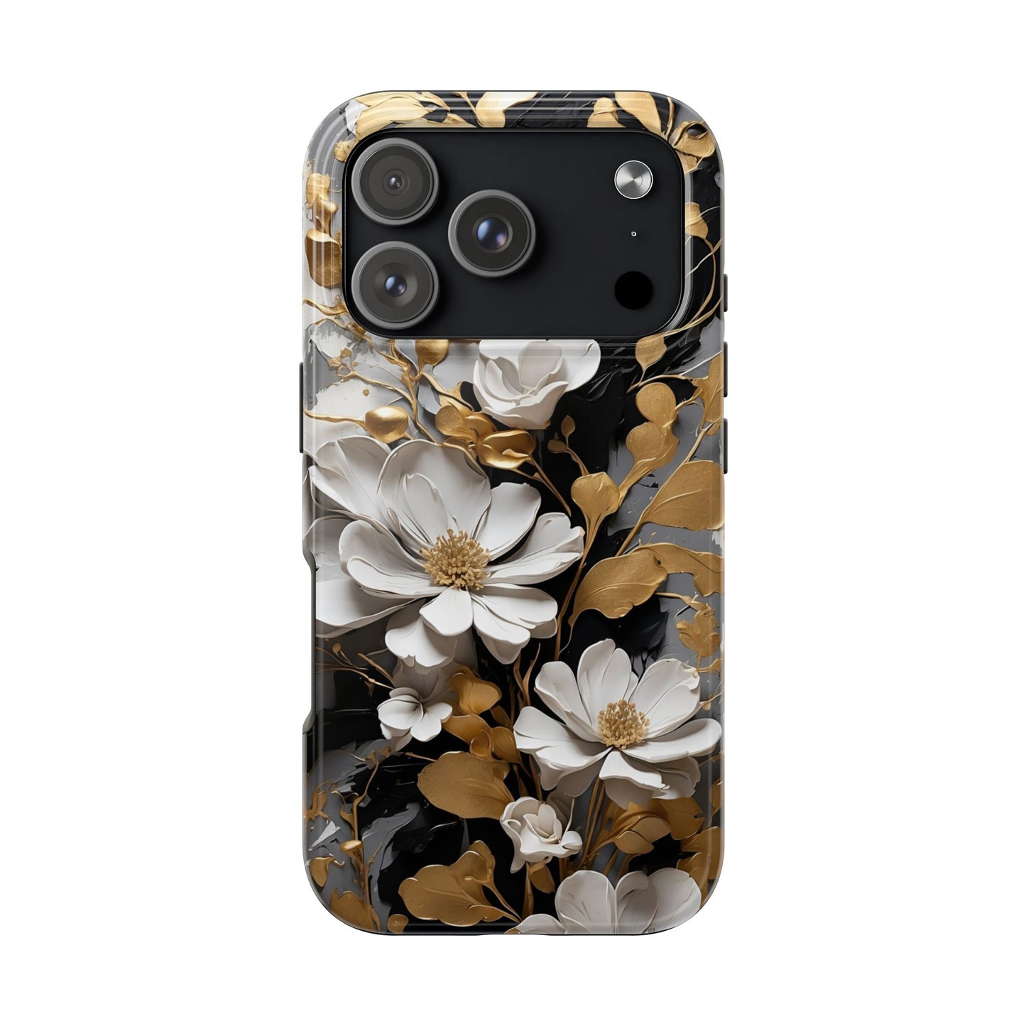 Black & Gold Floral iPhone Case | Sole Artist Studio