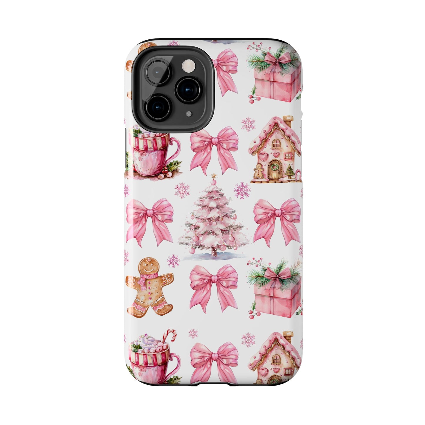 Vintage Pink Christmas Bow iPhone Case | Sole Artist Studio