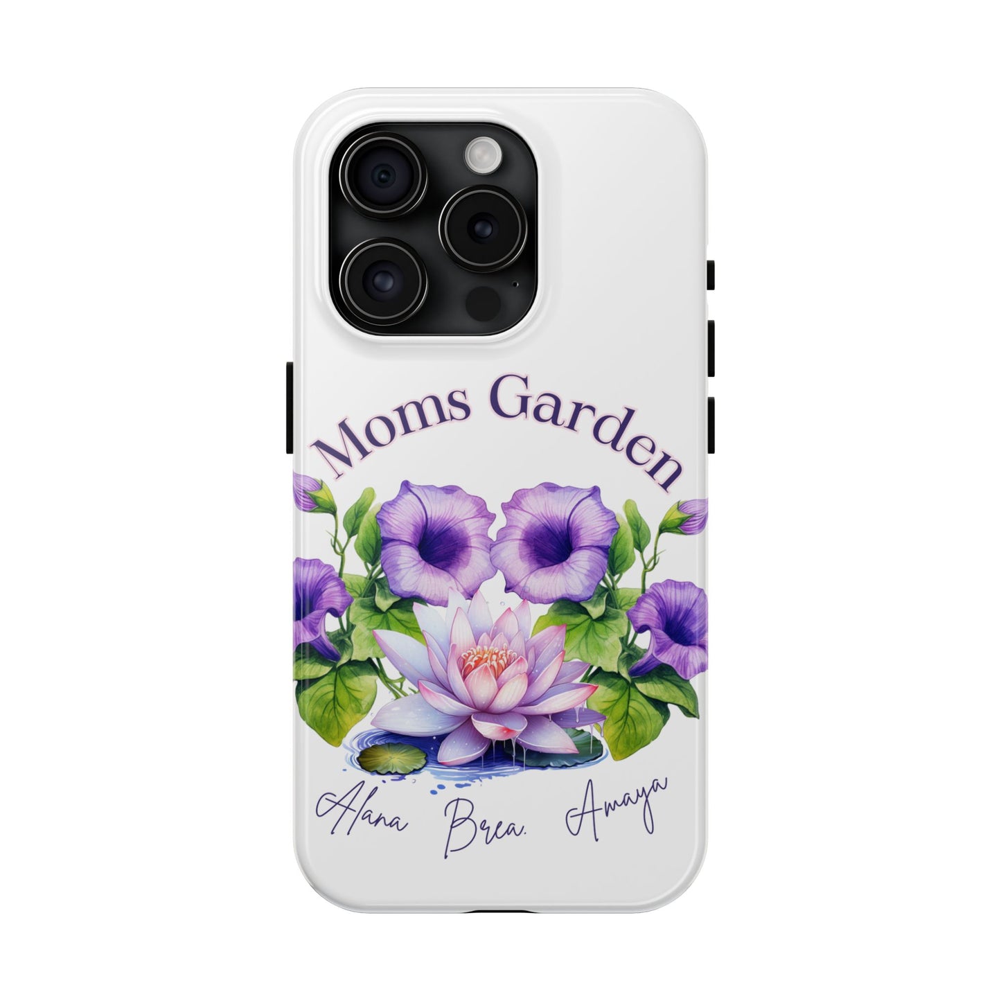 Custom "Moms Garden" phone case personalized Mother's Day gift