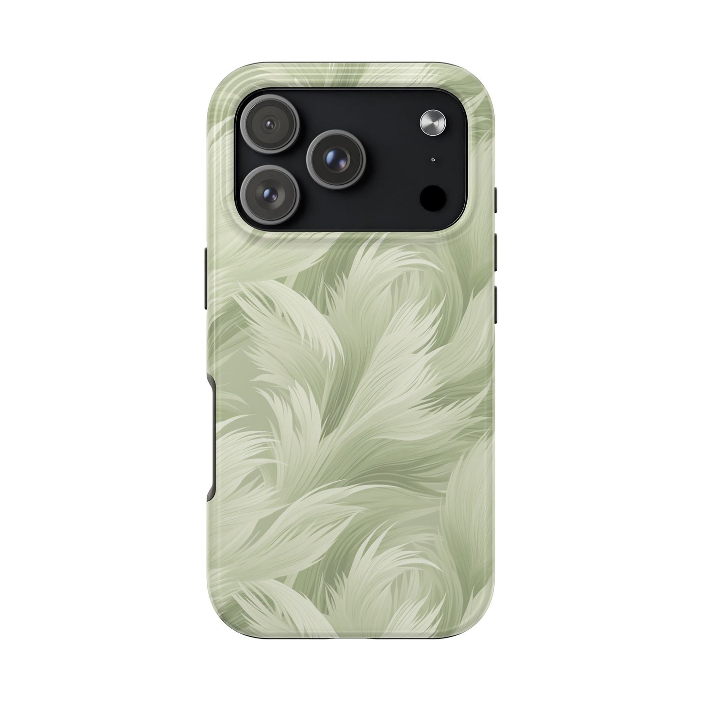 Feathered Sage Green Abstract iPhone Case | Sole Artist Studio
