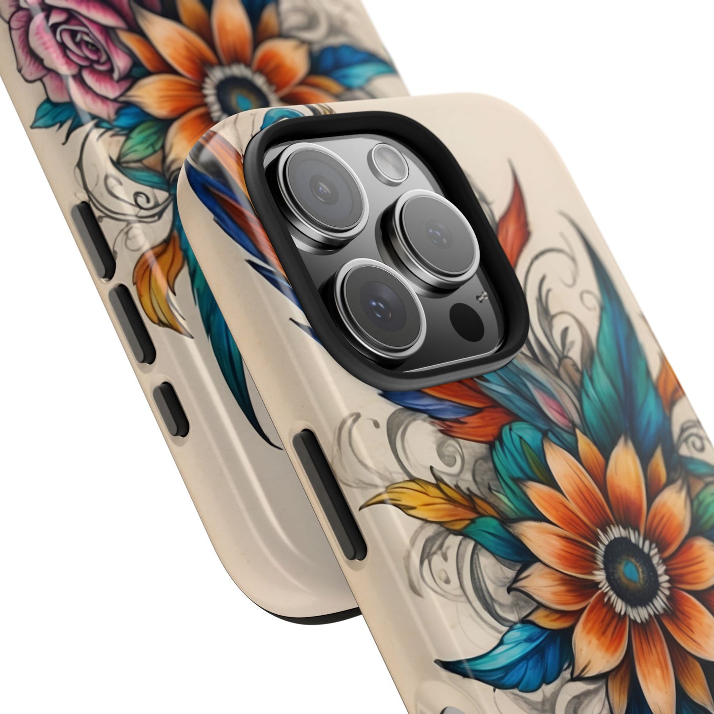 Tattoo Style Floral iPhone Case | Sole Artist Studio