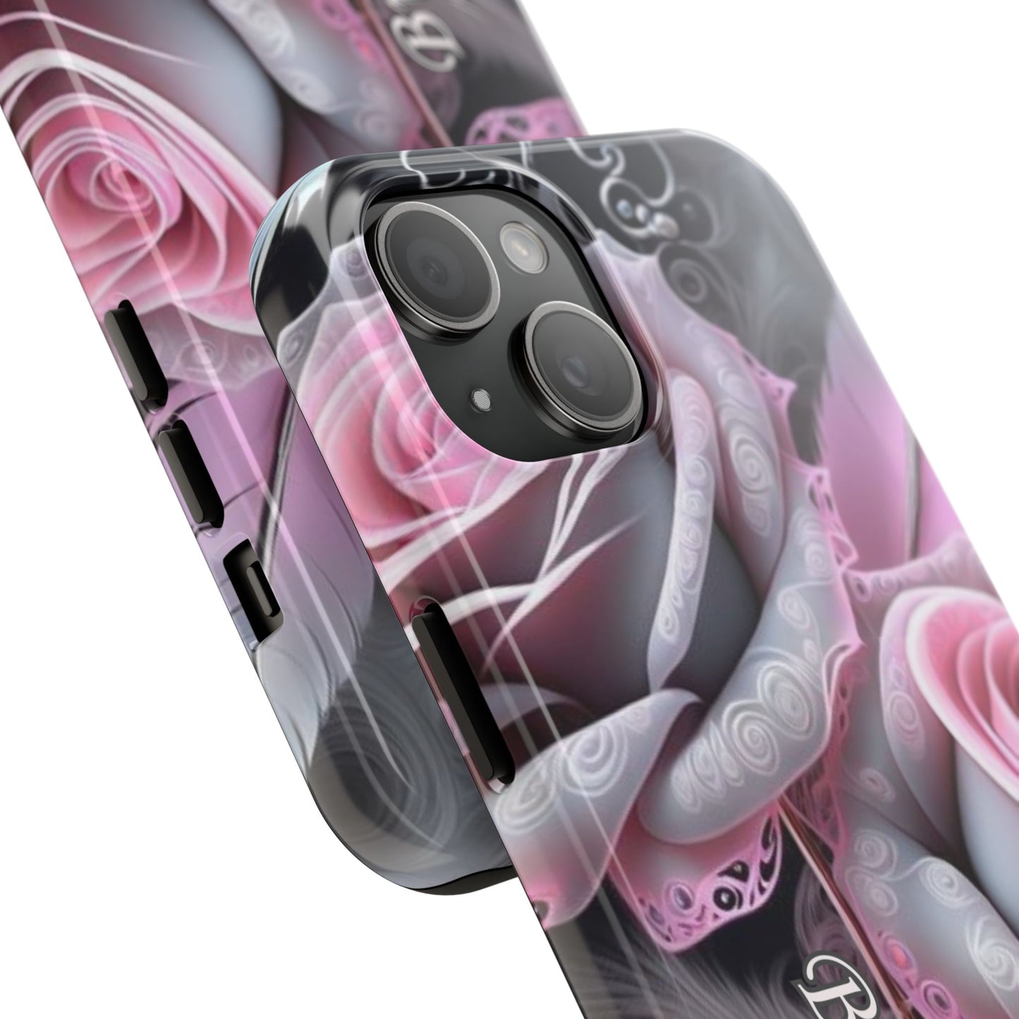 Custom Name Soft Floral iPhone Case – Personalized Elegant Phone Cover