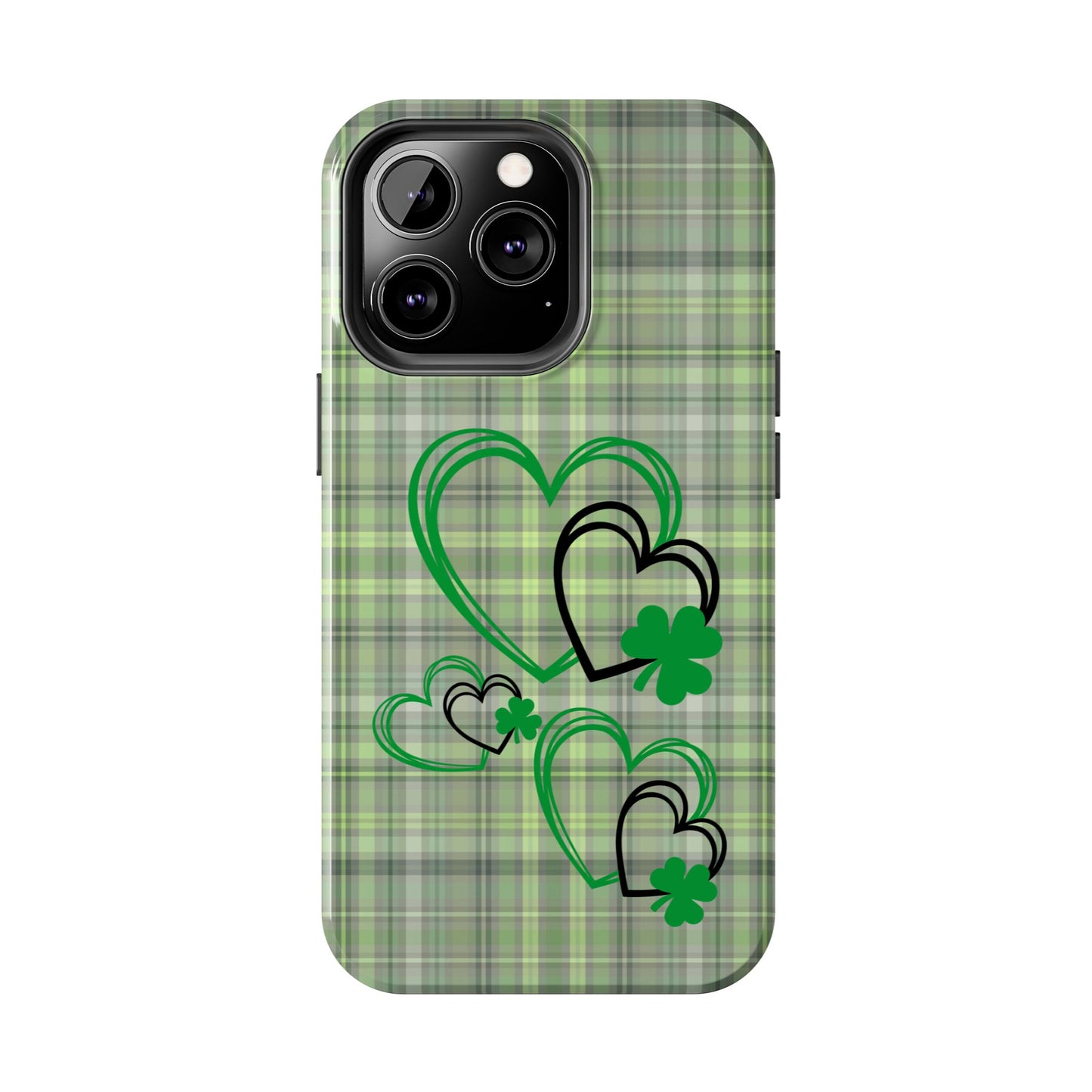 Plaid Hearts & Shamrock St. Patrick’s Day iPhone Case | Sole Artist Studio