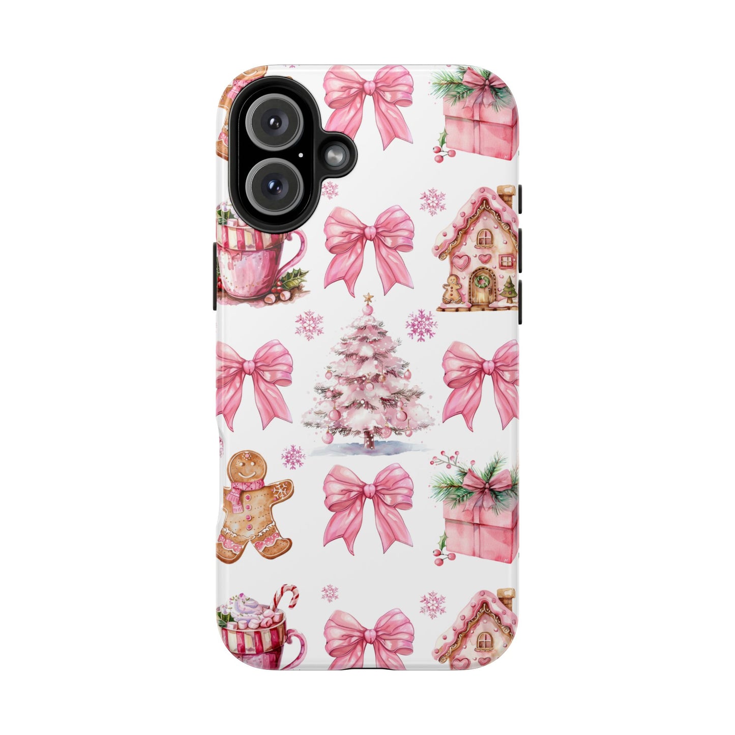 Vintage Pink Christmas Bow iPhone Case | Sole Artist Studio