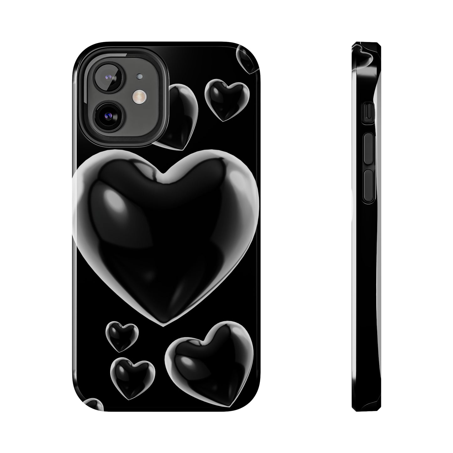 Black & White heart/ Tough IPhone Case