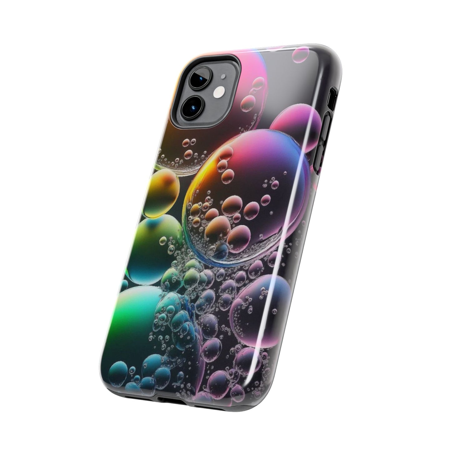 Vibrant Rainbow Bubbles Abstract iPhone Case | Sole Artist Studio