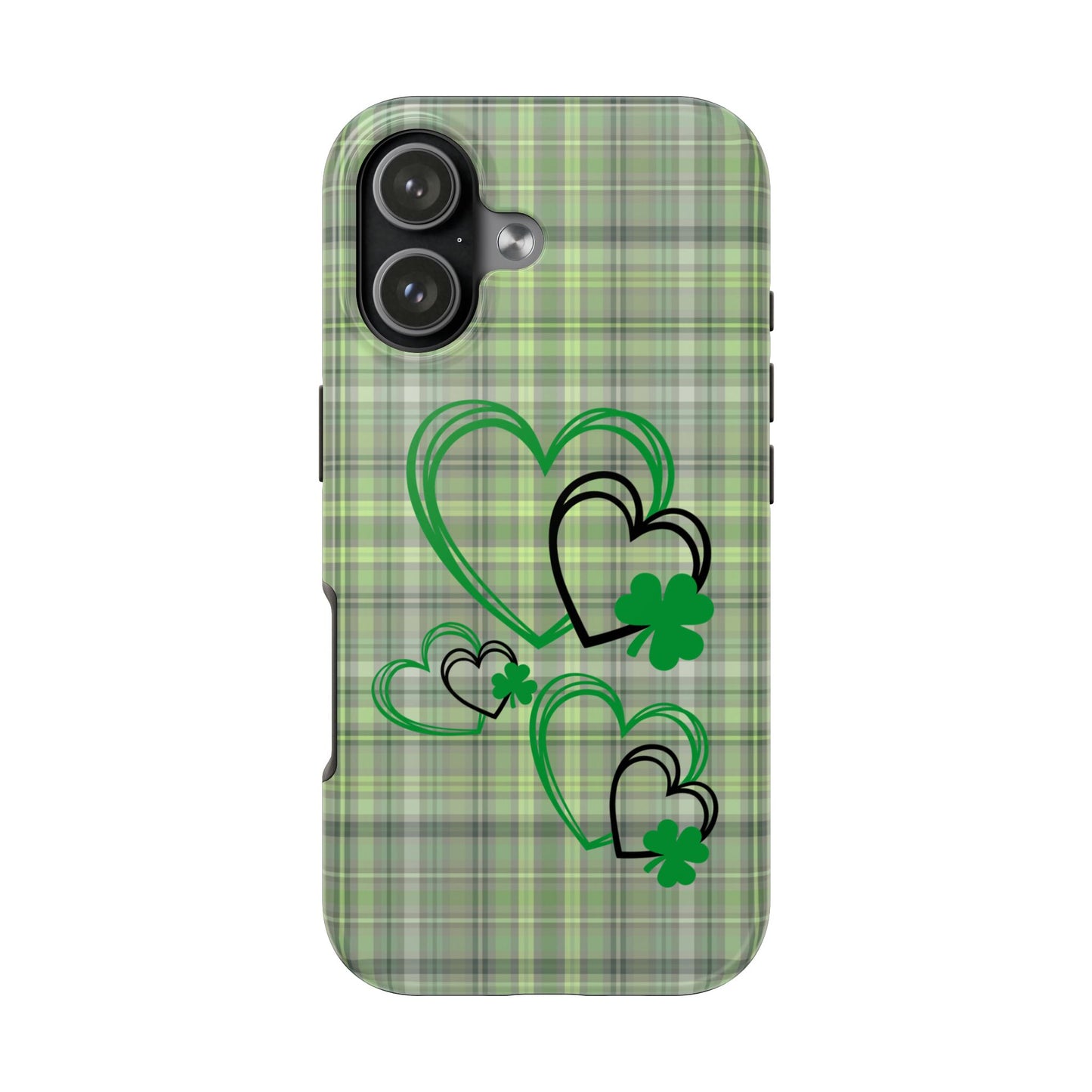 Plaid Hearts & Shamrock St. Patrick’s Day iPhone Case | Sole Artist Studio