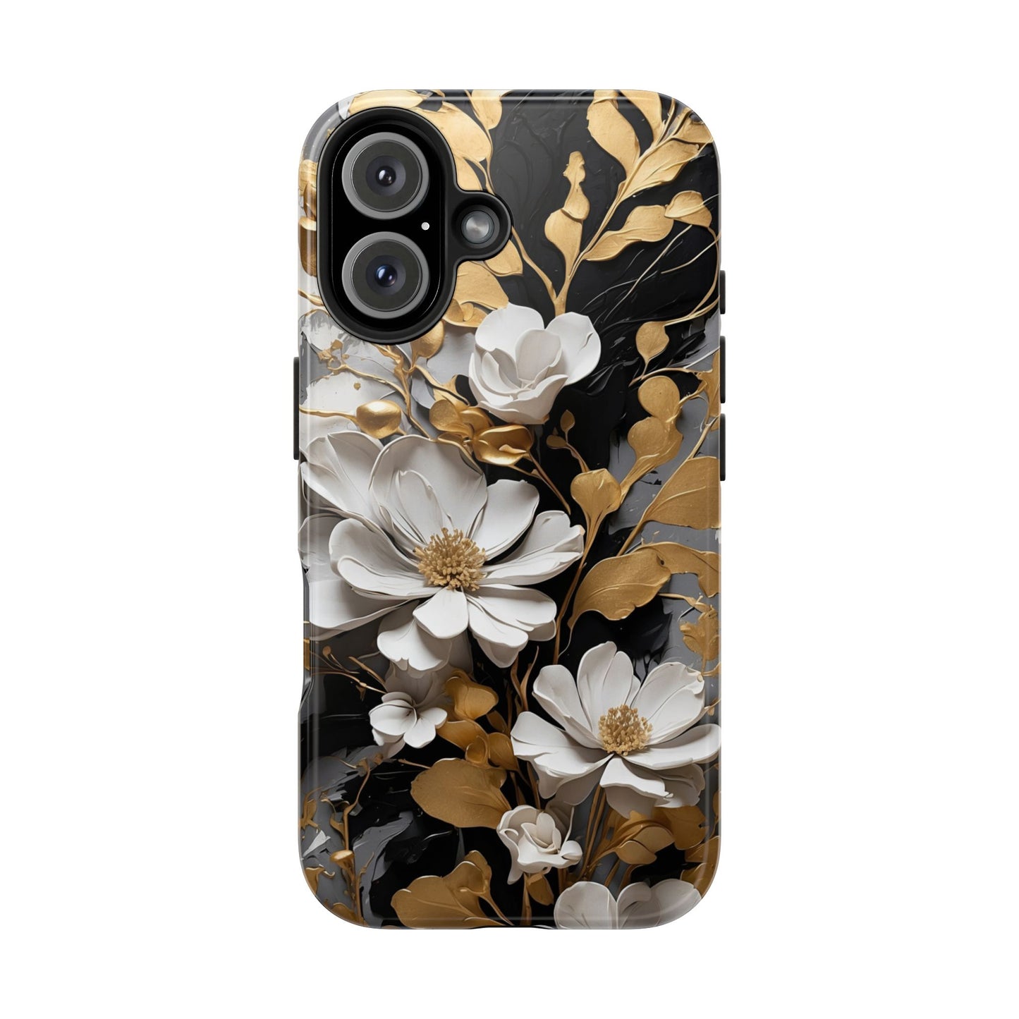 Black & Gold Floral iPhone Case | Sole Artist Studio