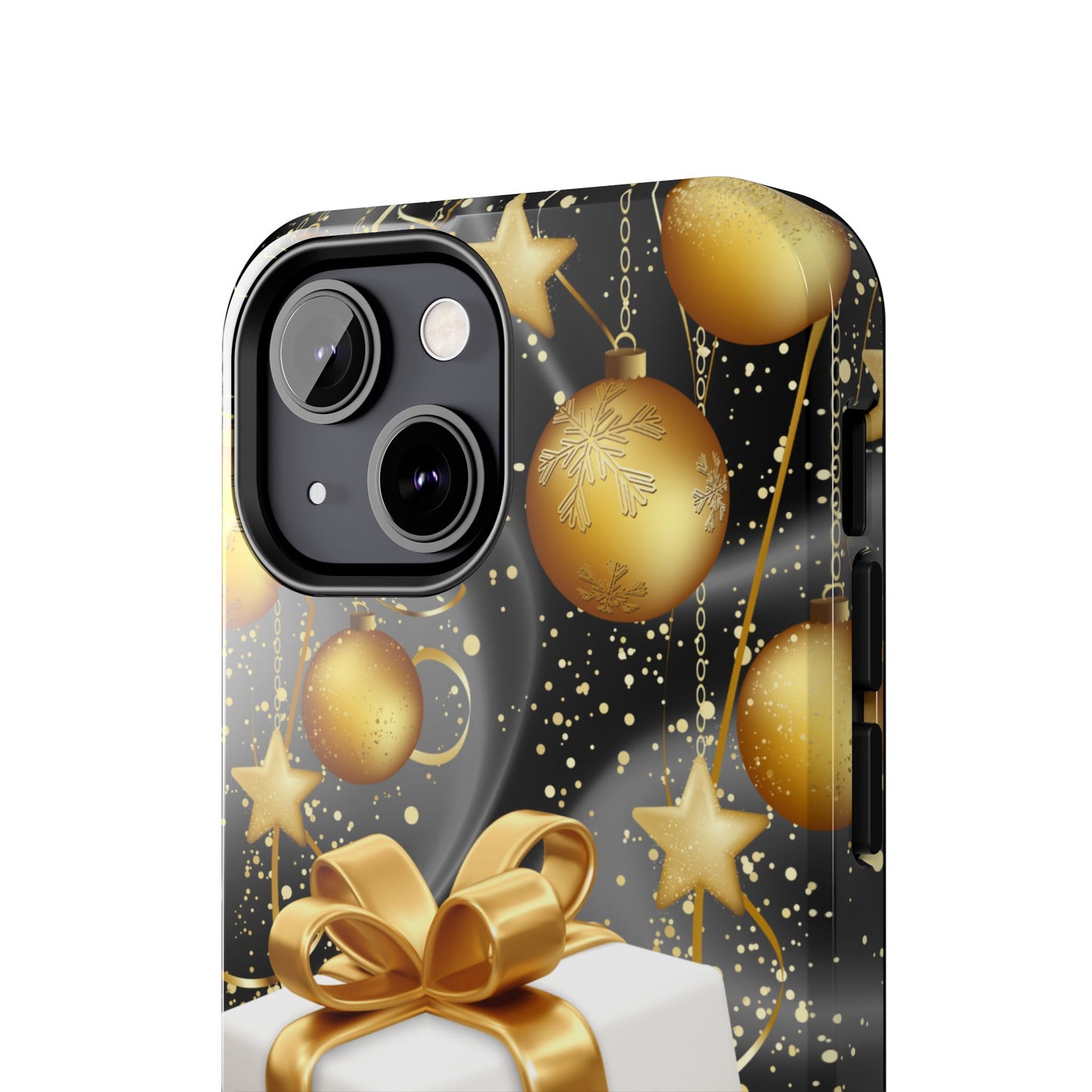 Black & Gold Happy Holidays iPhone Case | Sole Artist Studio