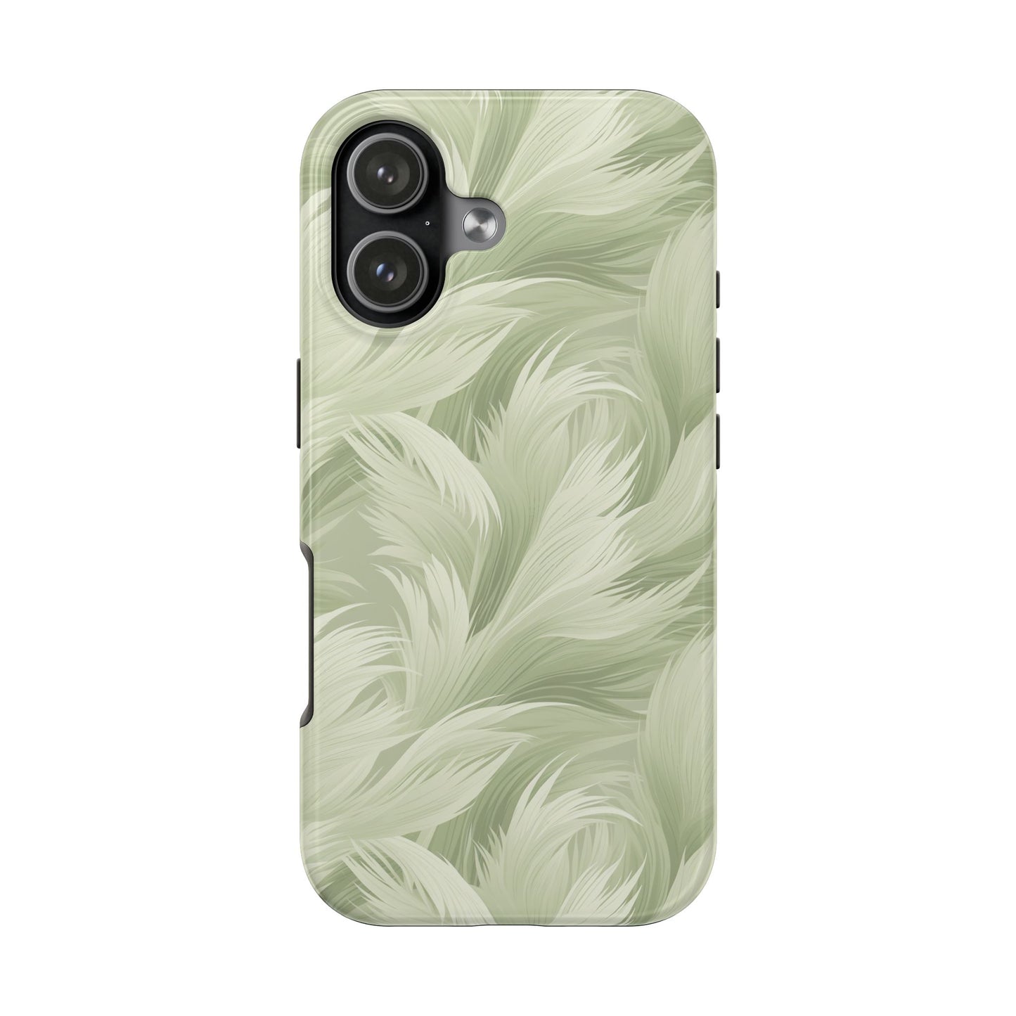 Feathered Sage Green Abstract iPhone Case | Sole Artist Studio