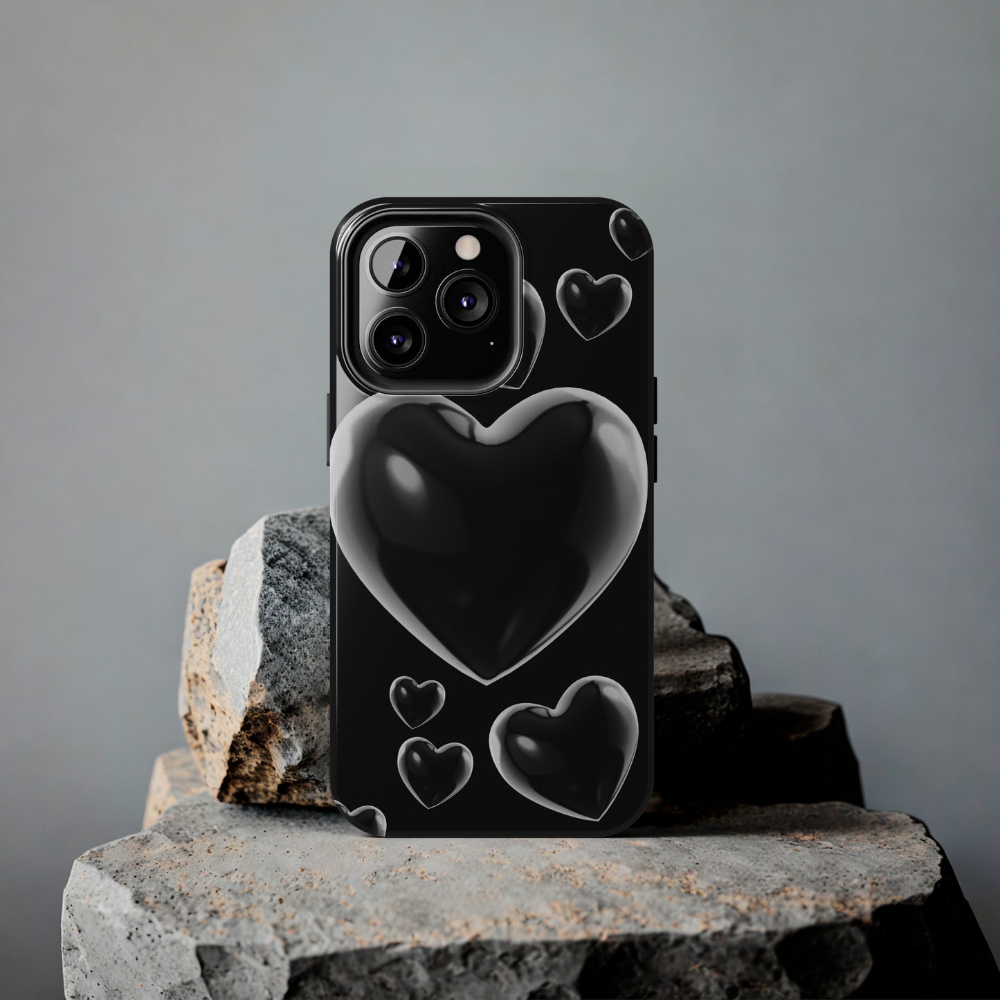 Black & White heart/ Tough IPhone Case