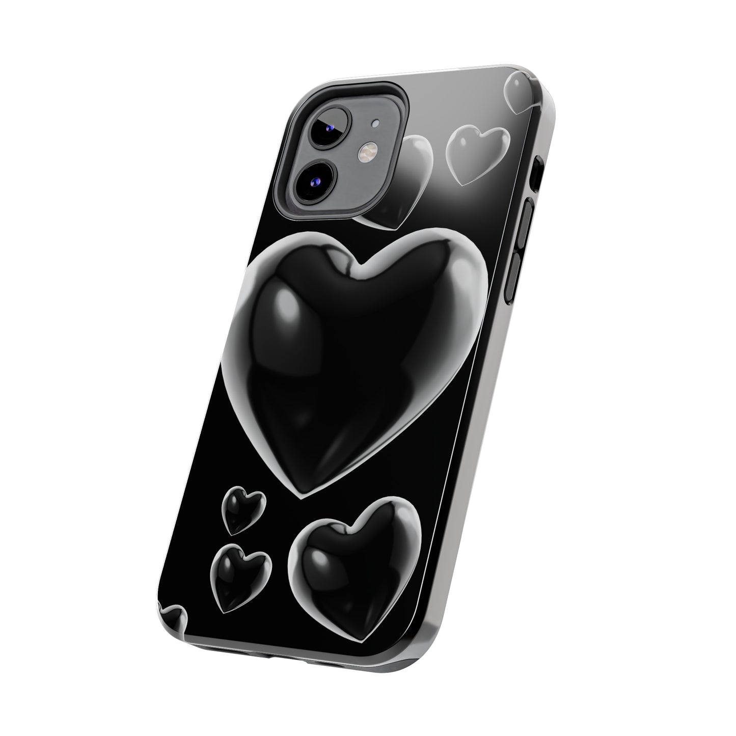 Black & White heart/ Tough IPhone Case