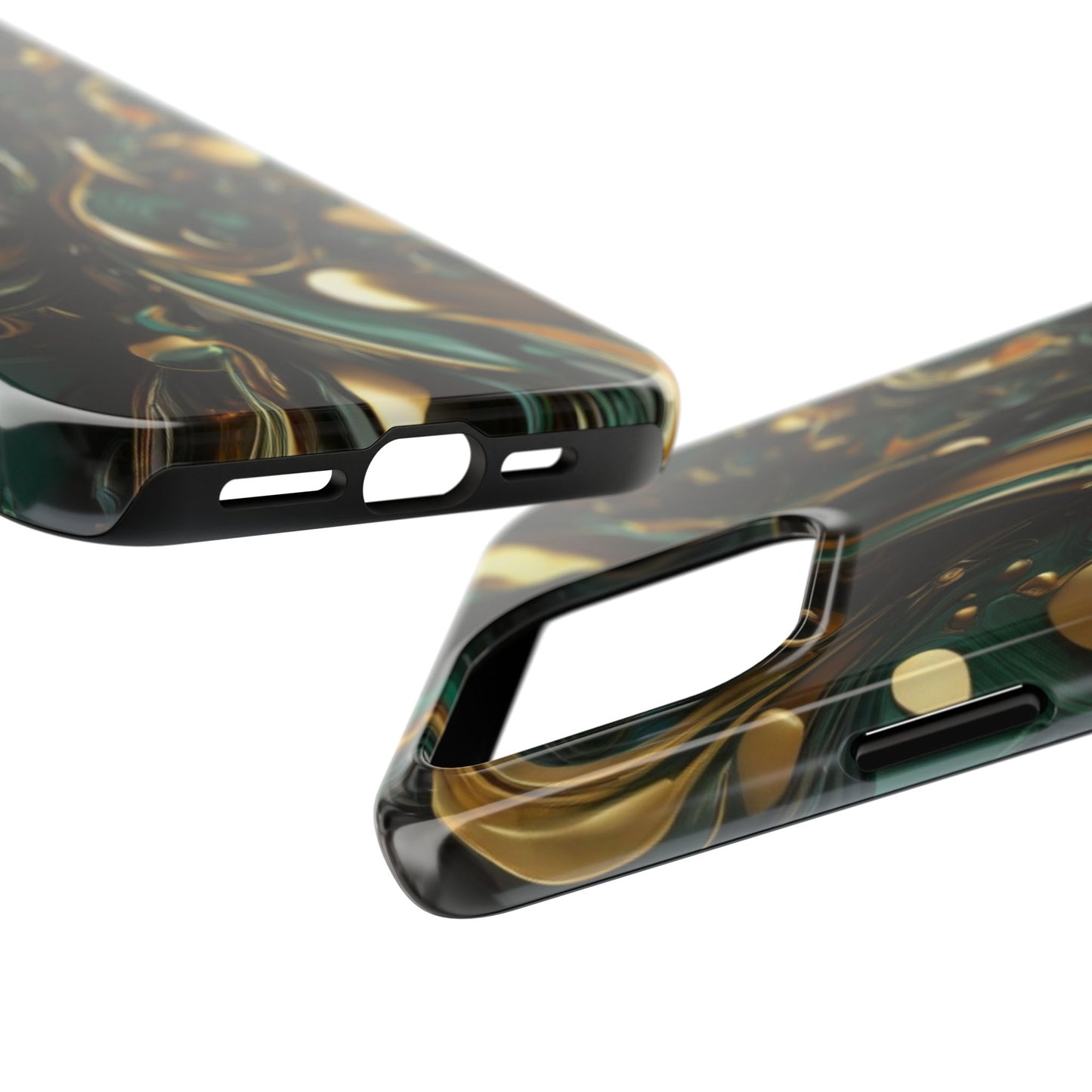 Green & gold abstract phone case- St.Patrick's Day- elegant phone cover