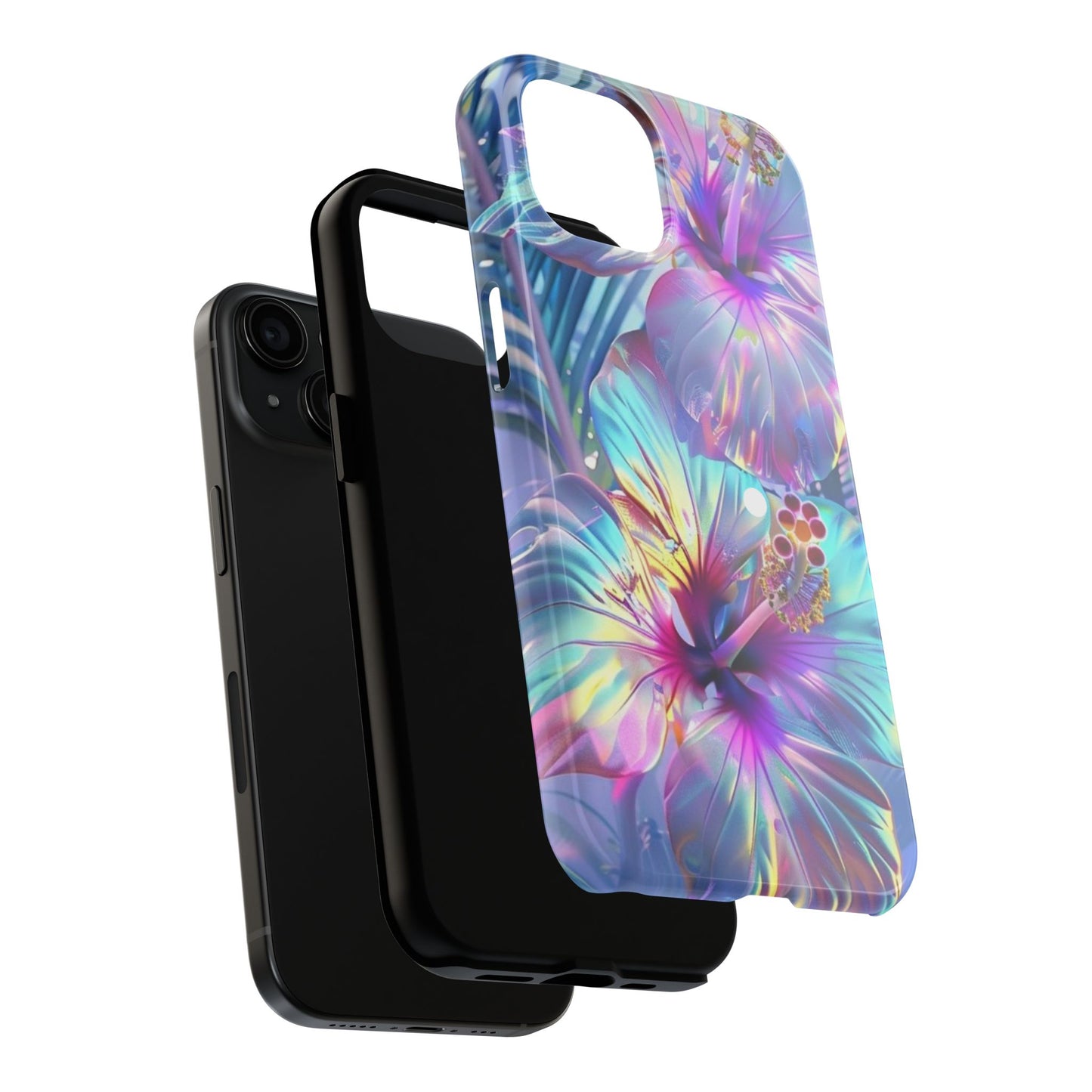 Iridescent hibiscus  iPhone case Models 11-16