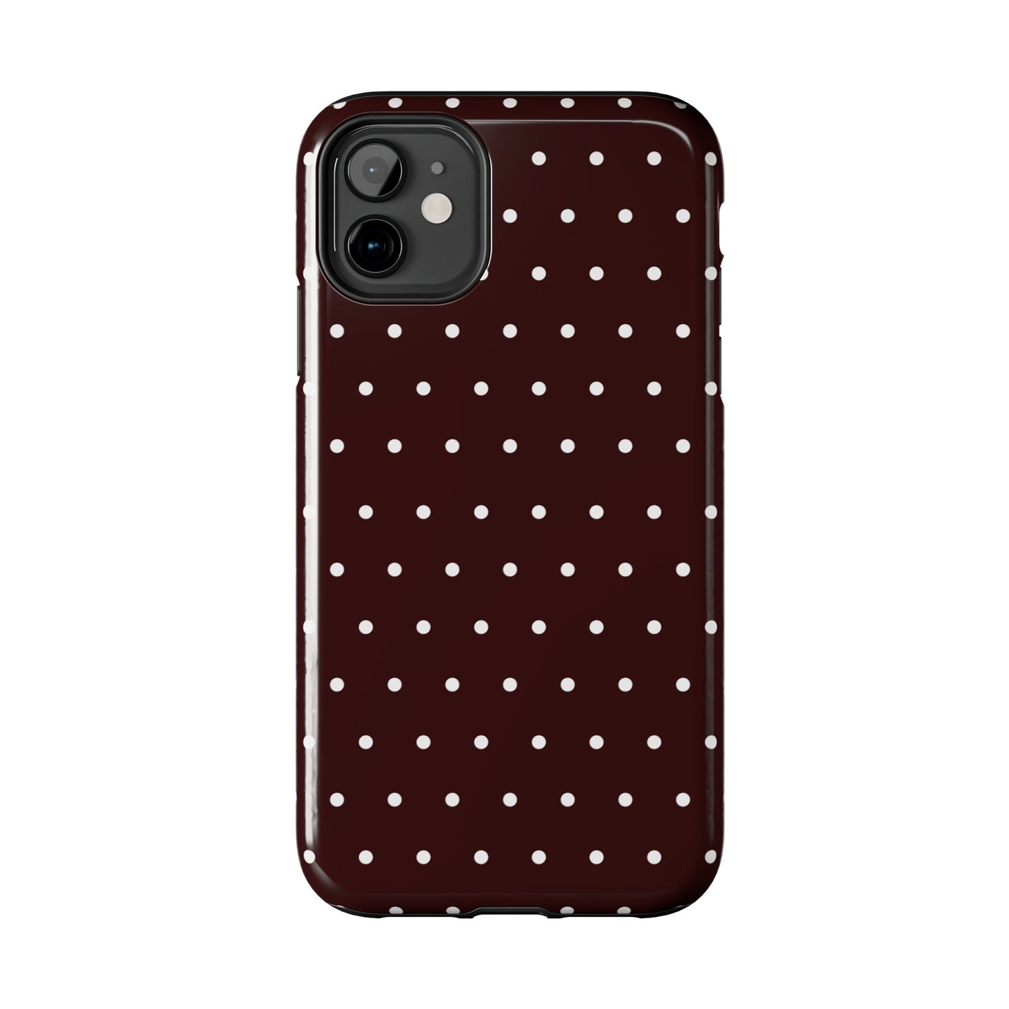 Burgundy Polka Dot iPhone Case | Sole Artist Studio