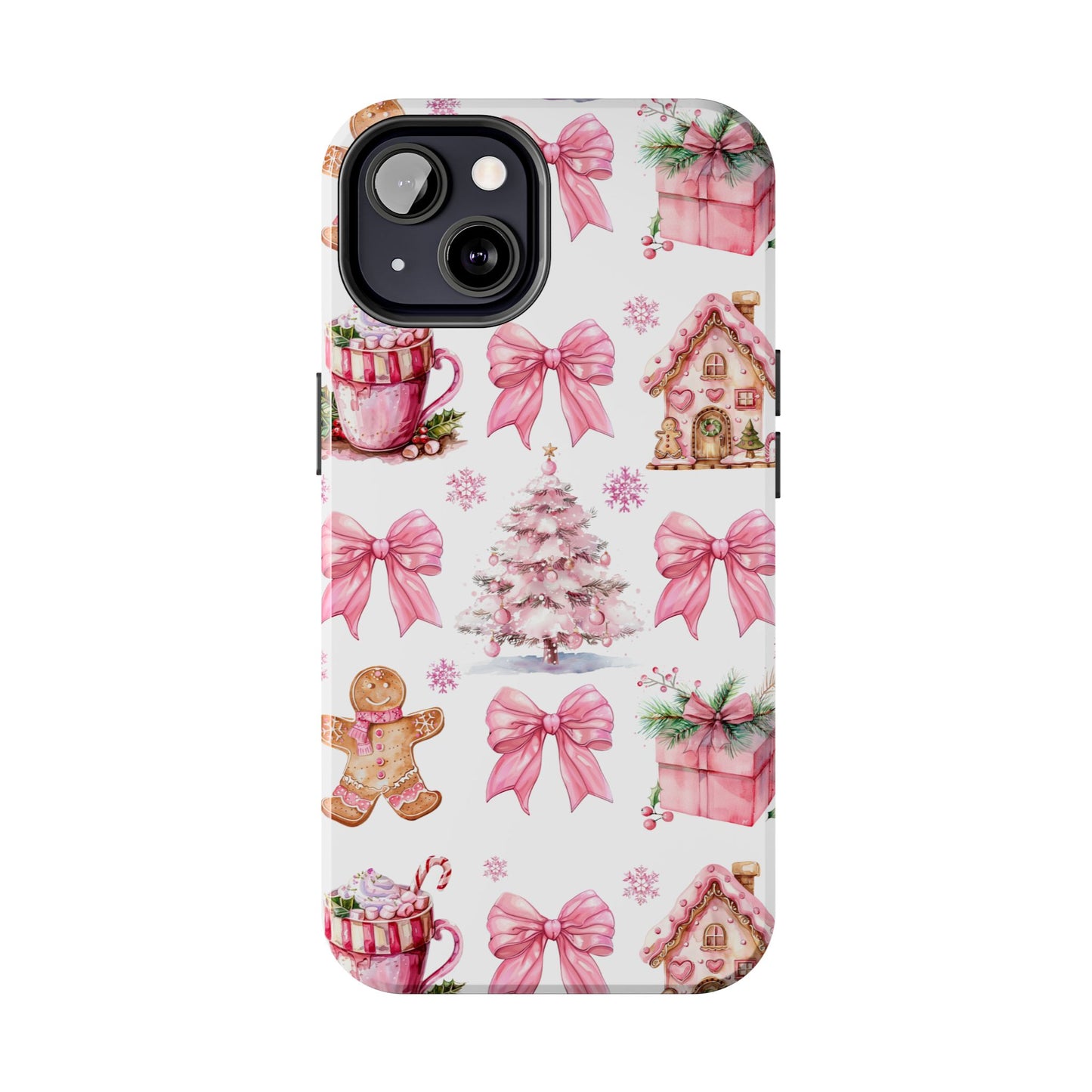 Vintage Pink Christmas Bow iPhone Case | Sole Artist Studio