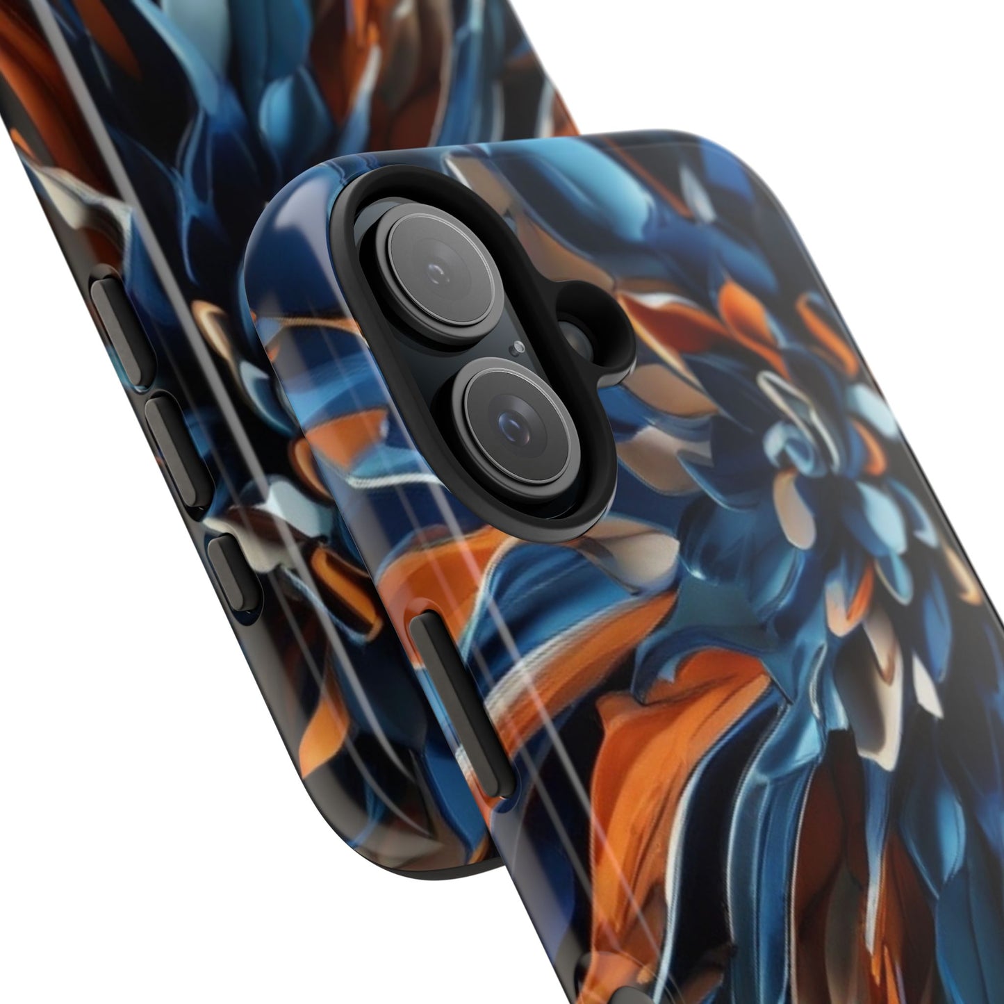 Blue & Orange Abstract Art Tough iPhone Case | Sole Artist Studio
