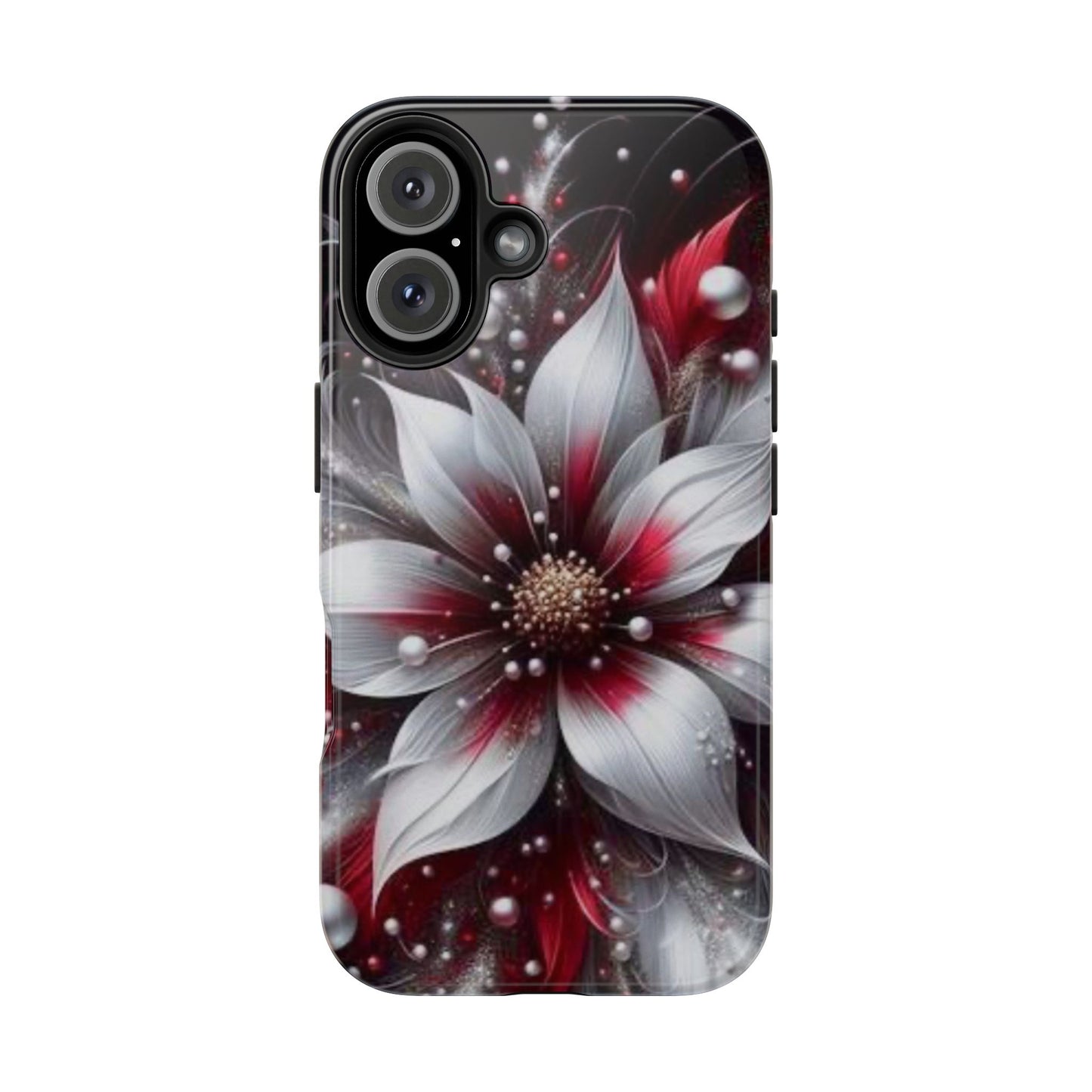 Red & White Christmas Floral iPhone Case | Sole Artist Studio