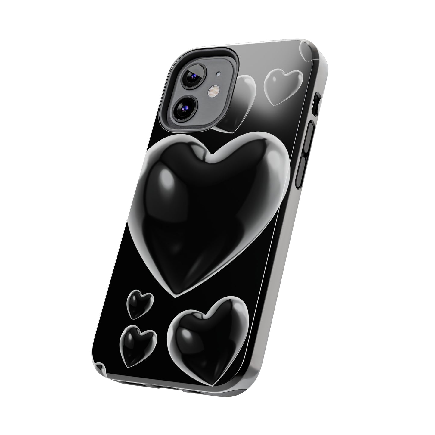 Black & White heart/ Tough IPhone Case