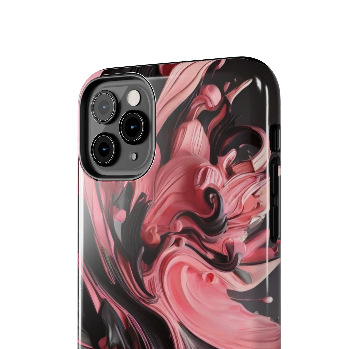 Pink & black abstract iPhone case- aesthetic & stylish design