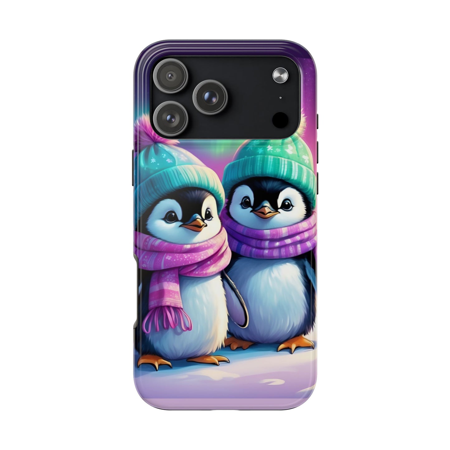 Northern Lights Winter Penguin iPhone Case | Sole Artist Studio