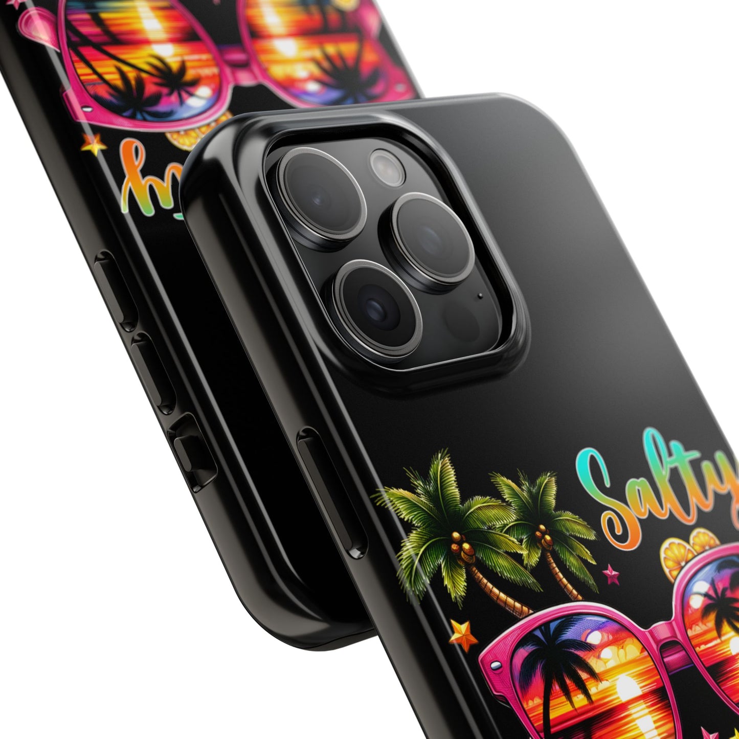 Salty beach summer aesthetics iPhone case. Compatible with iPhone models 11-16. Custom phone case for smartphones. design for Girls, Woman