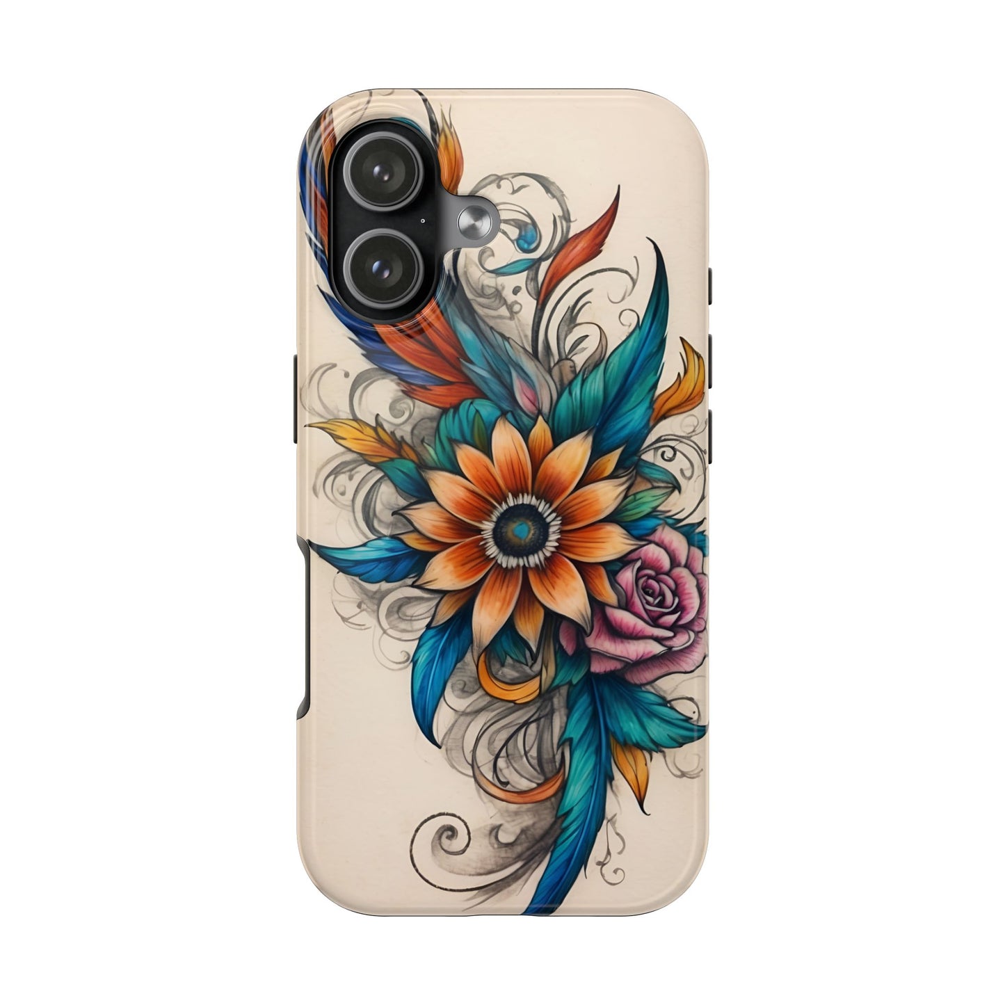 Tattoo Style Floral iPhone Case | Sole Artist Studio