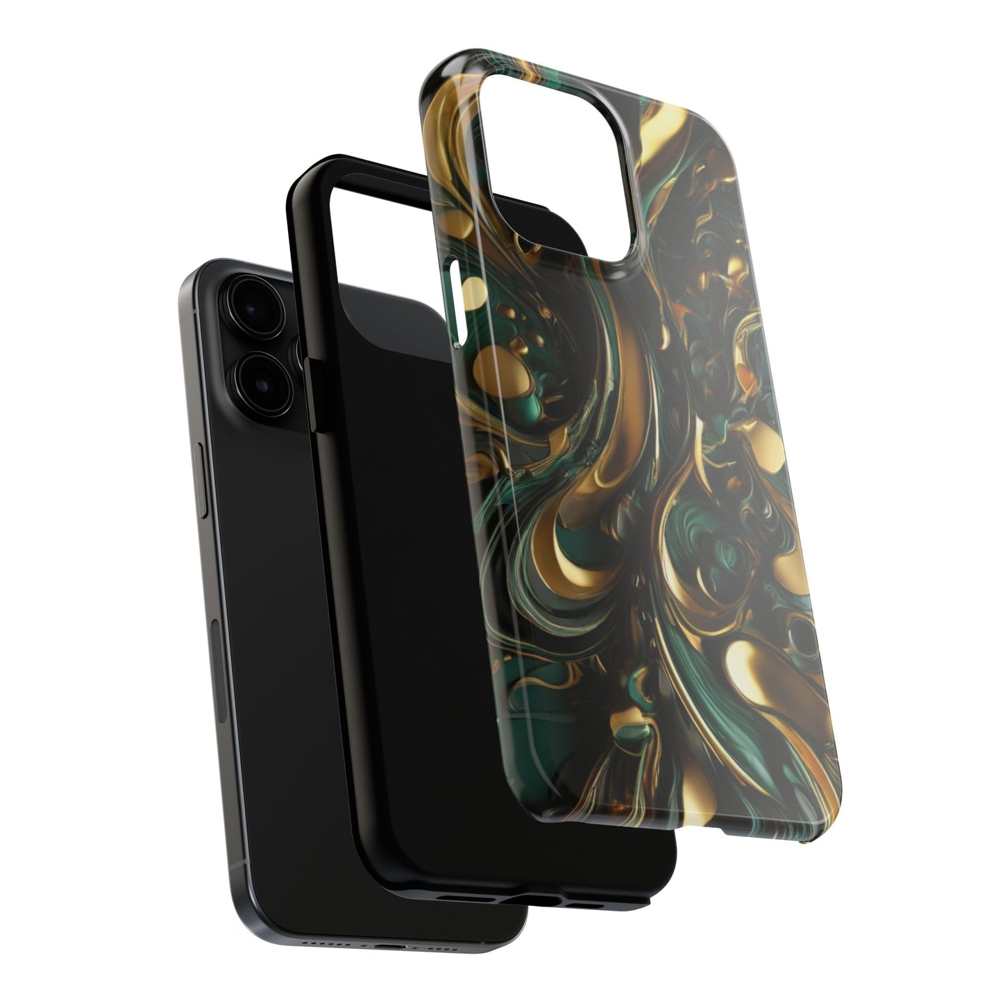 Green & gold abstract phone case- St.Patrick's Day- elegant phone cover
