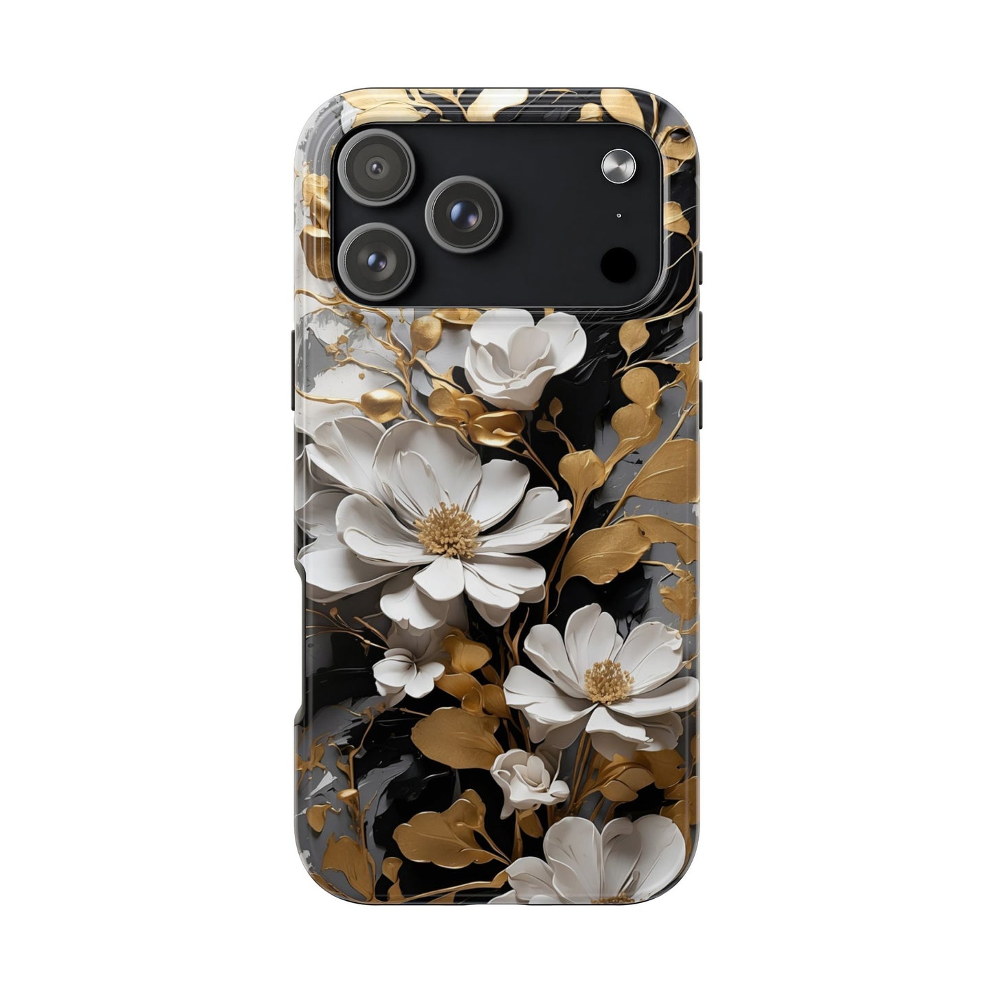 Black & Gold Floral iPhone Case | Sole Artist Studio