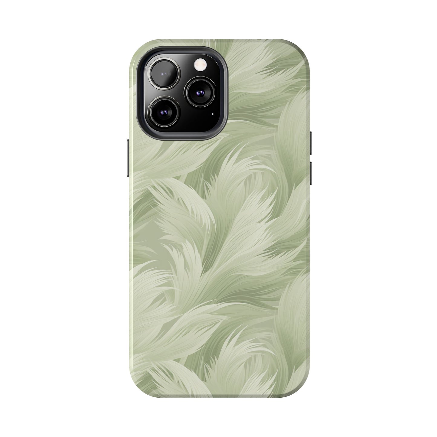 Feathered Sage Green Abstract iPhone Case | Sole Artist Studio